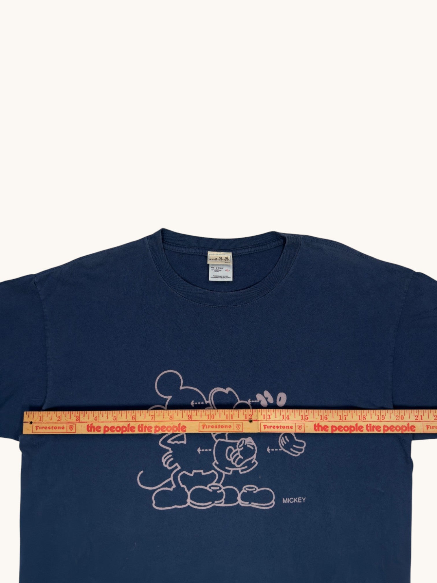 90s Anvil Mickey Tee - L