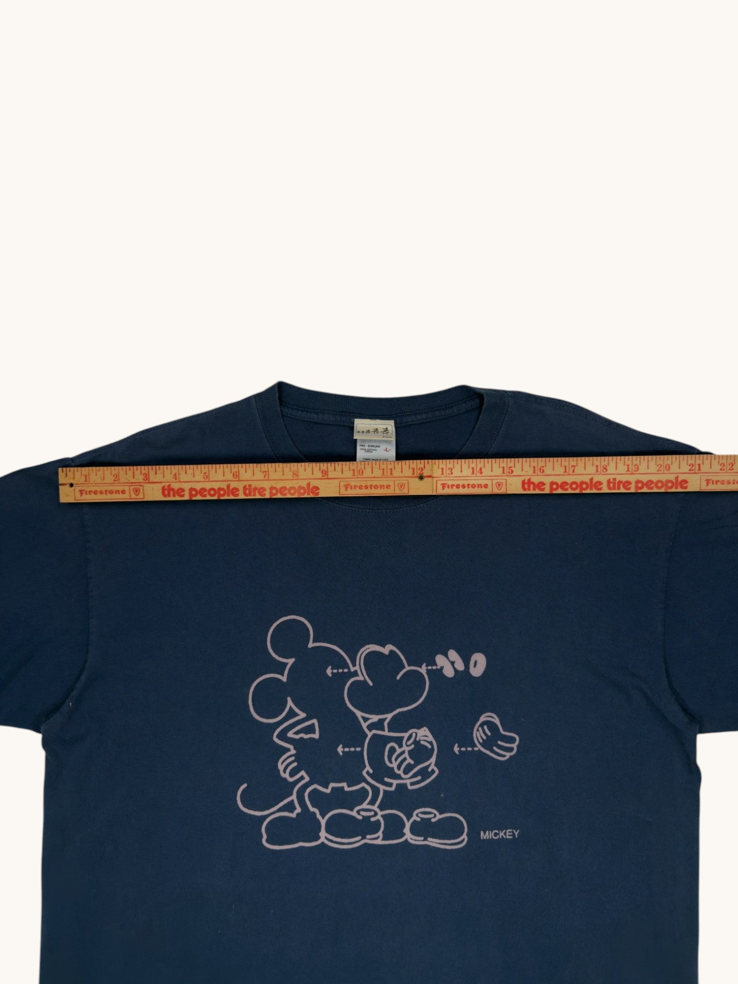 90s Anvil Mickey Tee - L