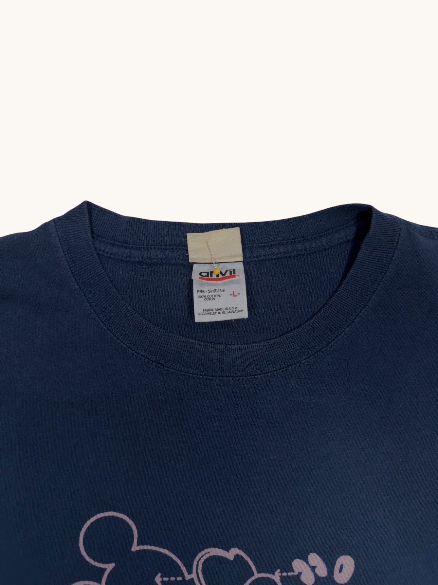 90s Anvil Mickey Tee - L