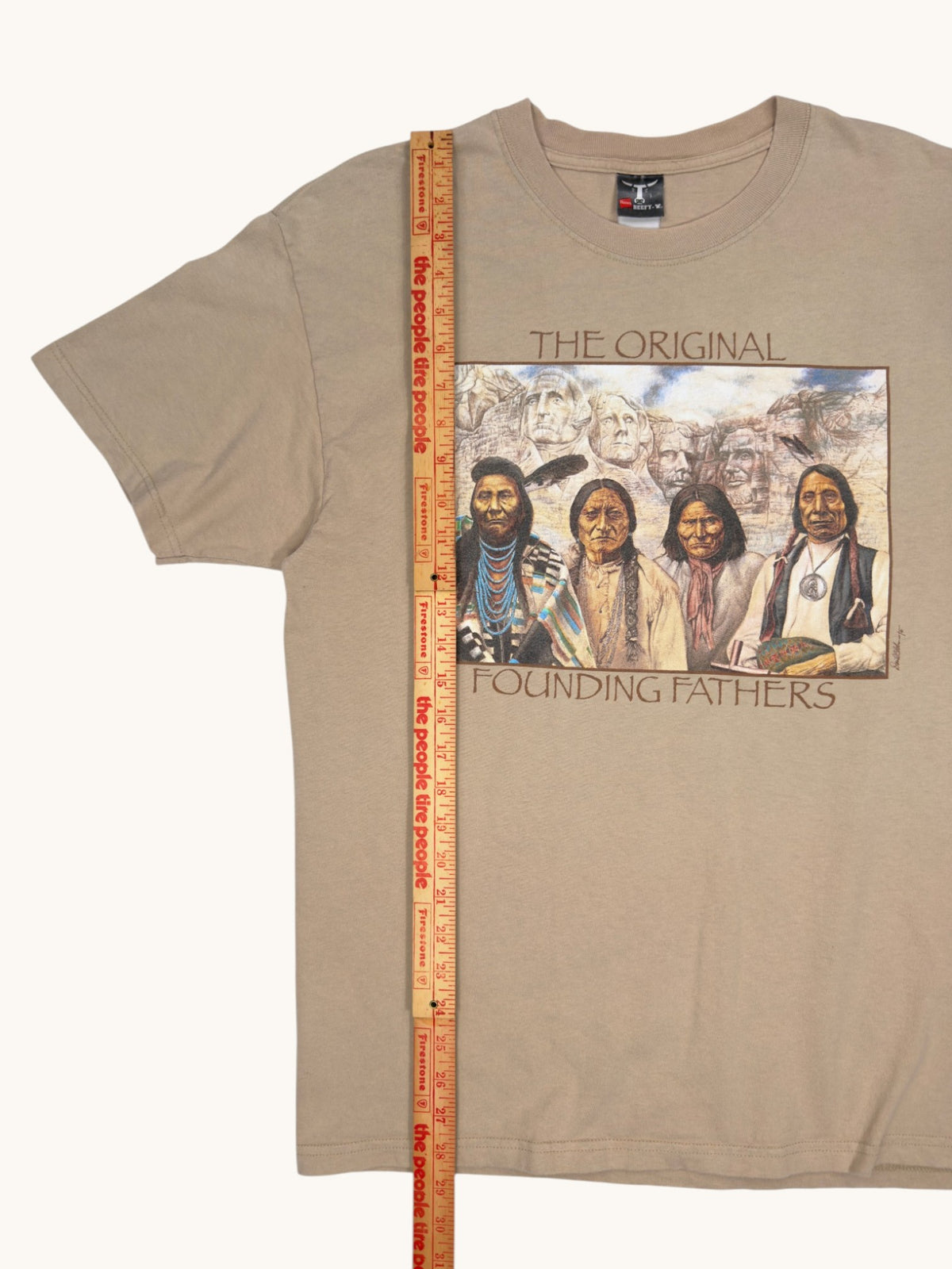 00s Hanes Beefy T Original Founding Fathers Tee