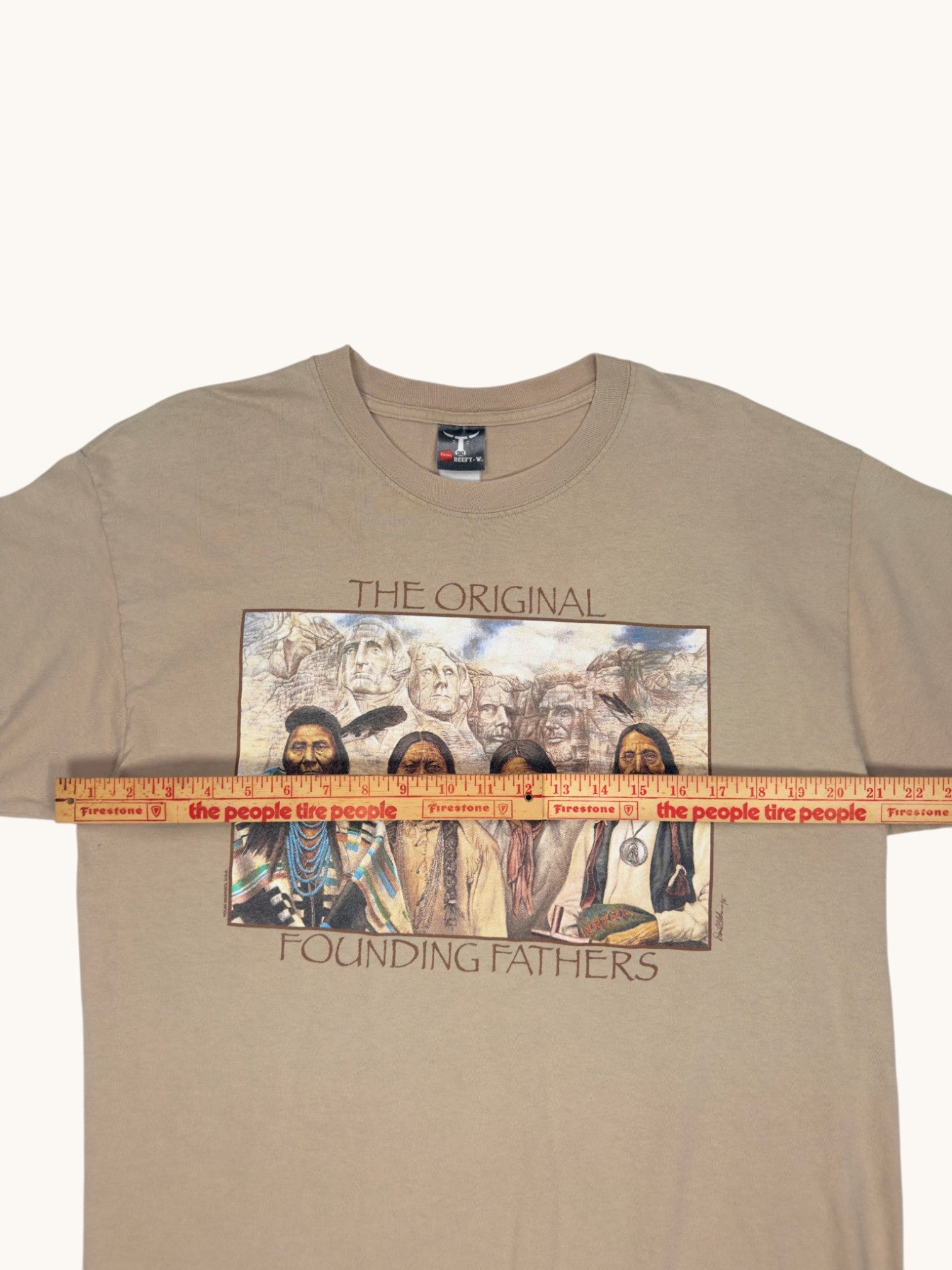 00s Hanes Beefy T Original Founding Fathers Tee
