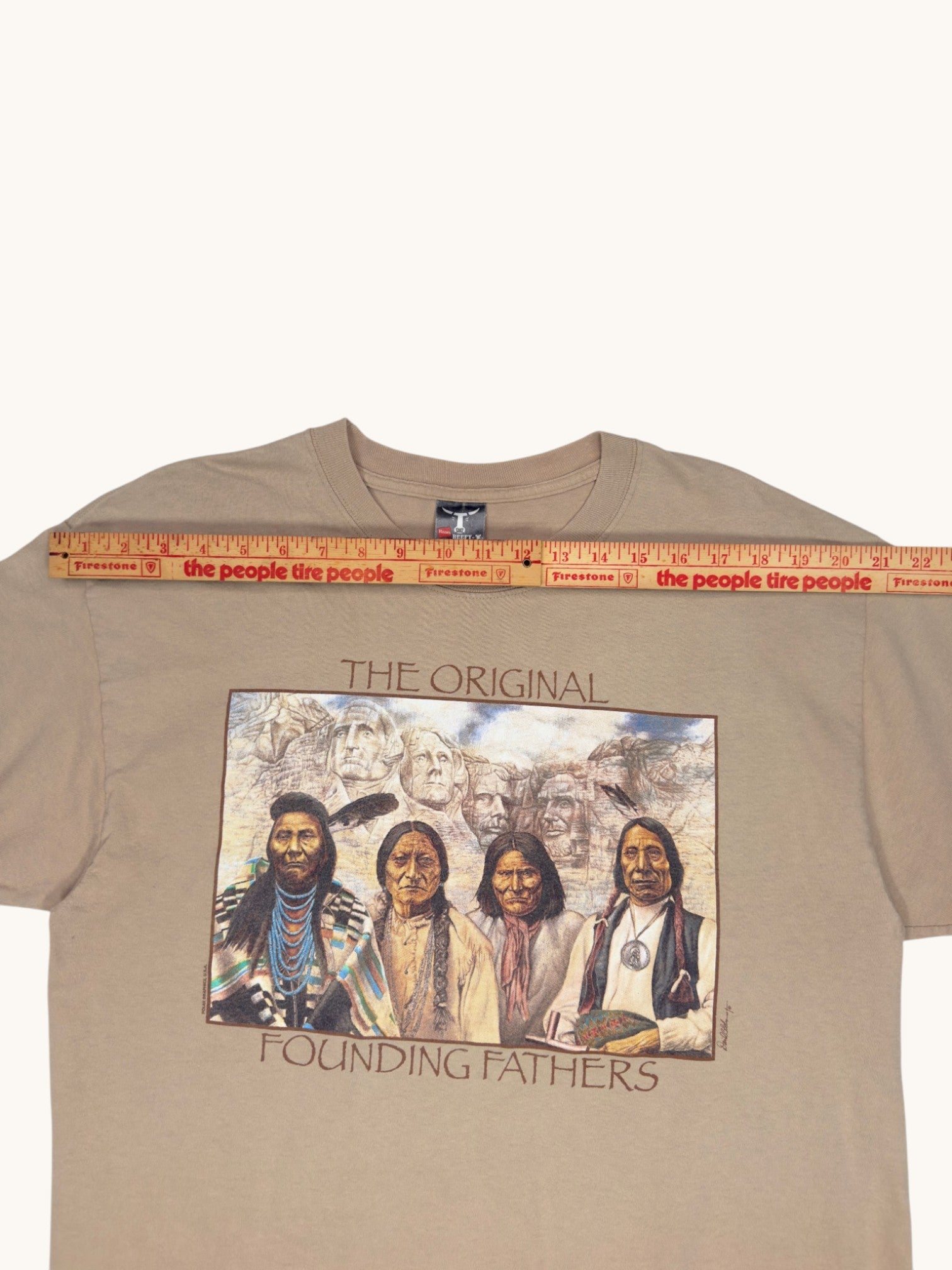 00s Hanes Beefy T Original Founding Fathers Tee