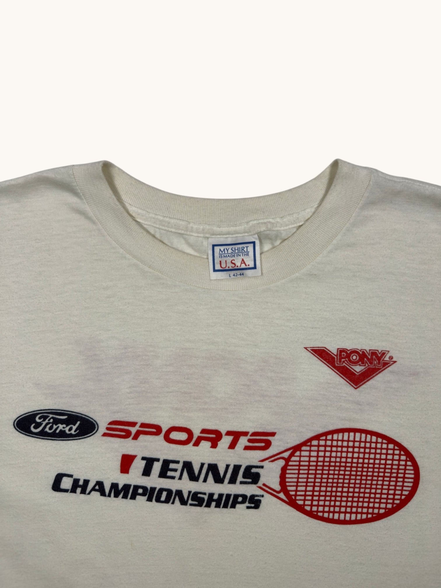 80s My Shirt Ford Sports Tennis Championships Tee - L