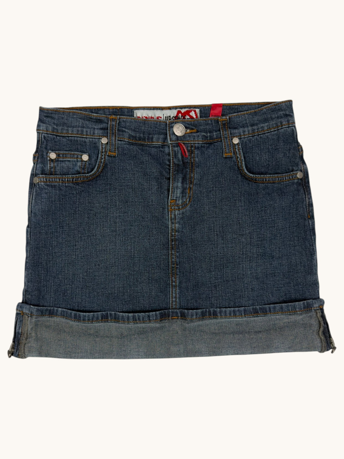 00s Anoname Up Grade Department Denim Skirt - 3