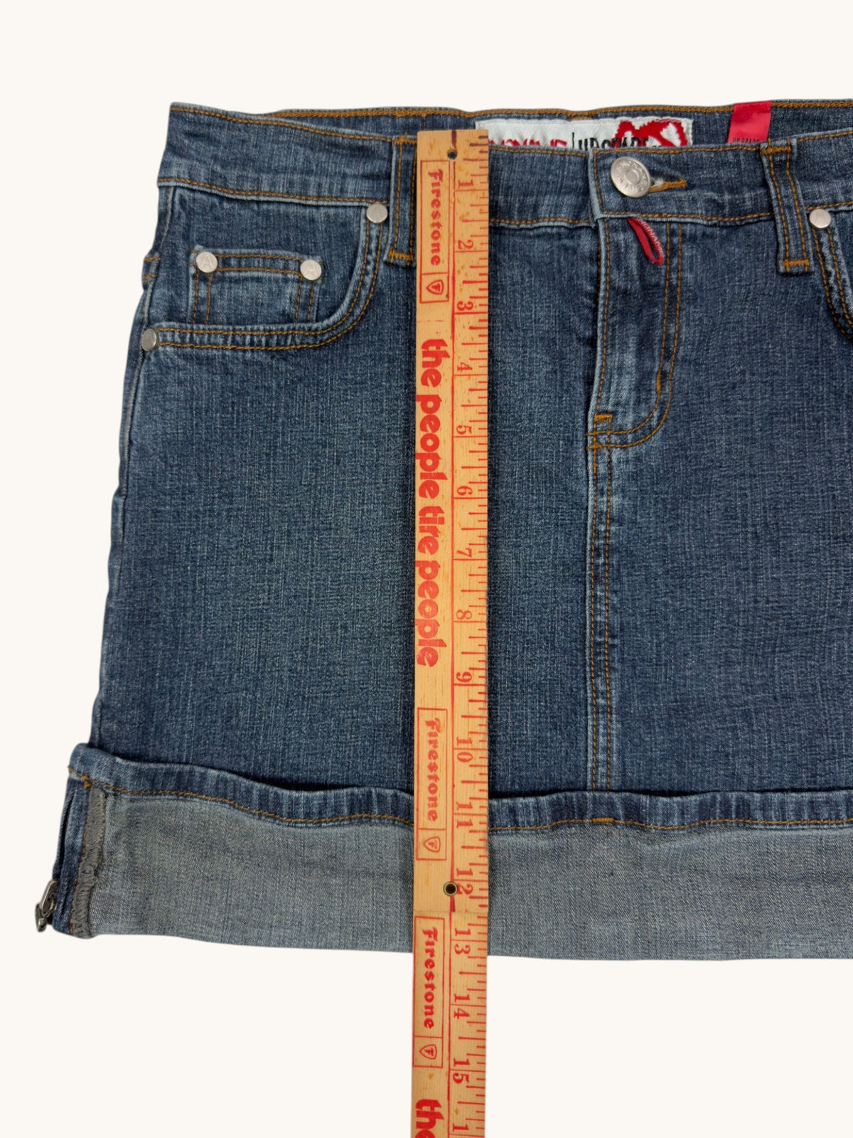 00s Anoname Up Grade Department Denim Skirt - 3