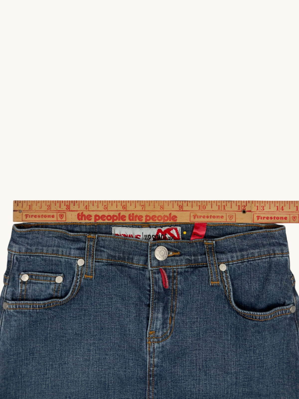 00s Anoname Up Grade Department Denim Skirt - 3