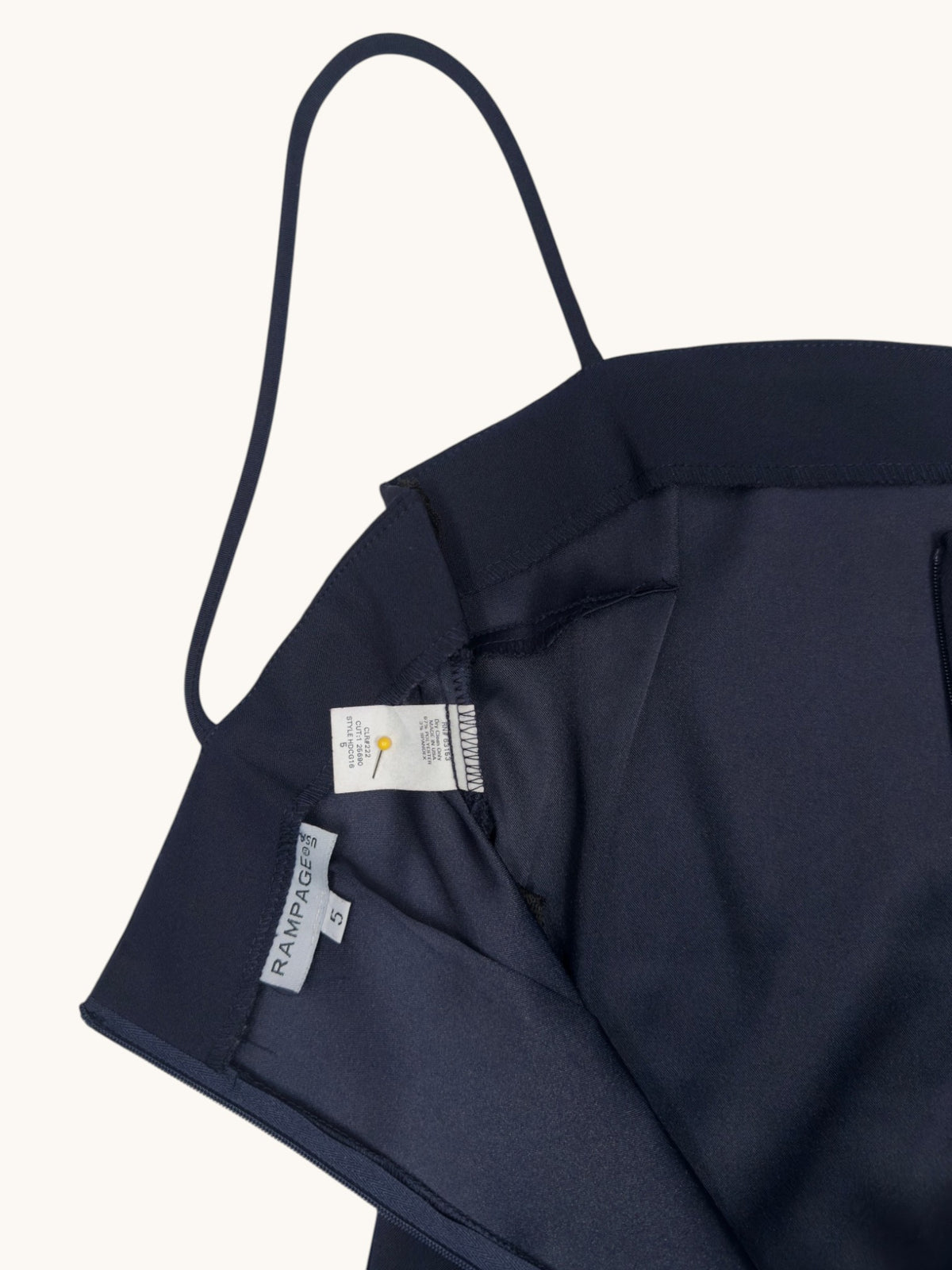 90s Rampage Navy Dress - 5