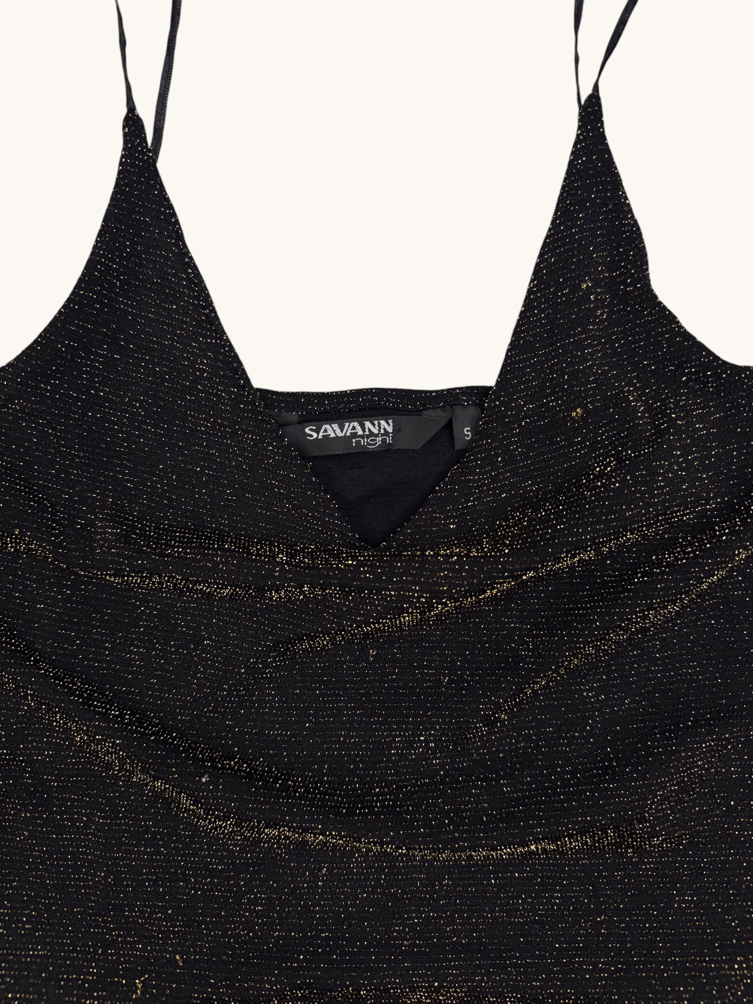 90s Savann night Black Tank Top - S