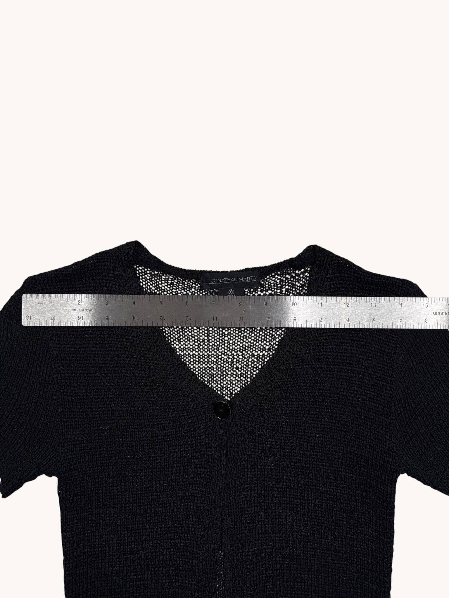 90s Jonathan Martin Black Knit Cardigan Sweater - S