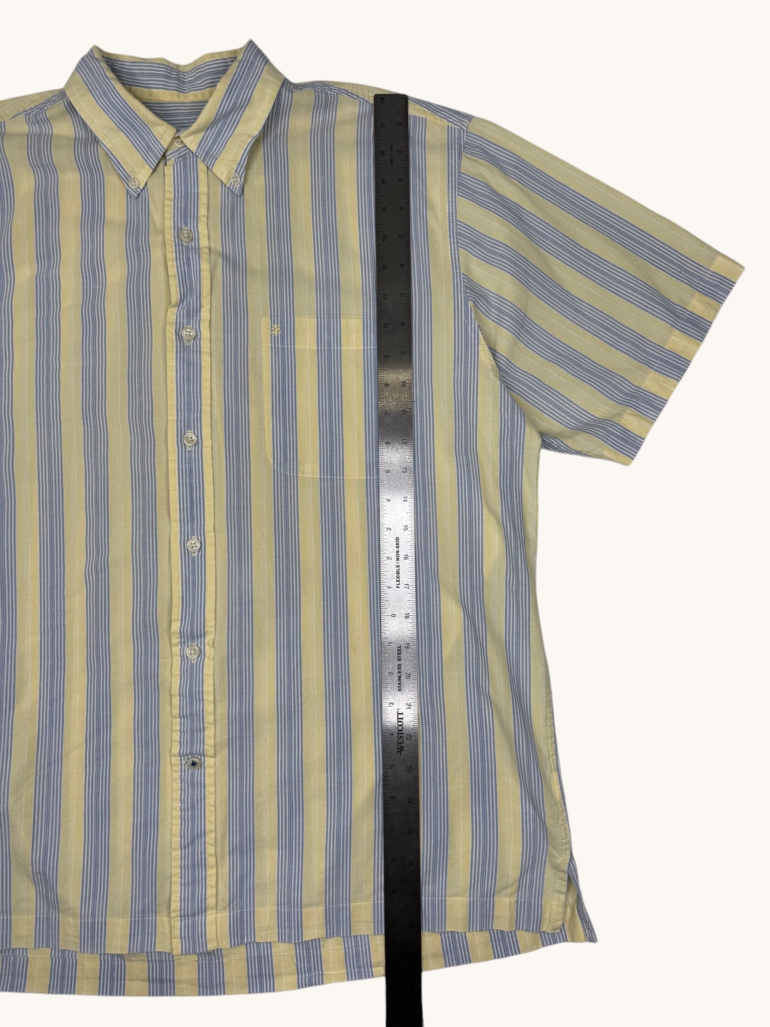 90s IZOD Striped Button Up Shirt - L