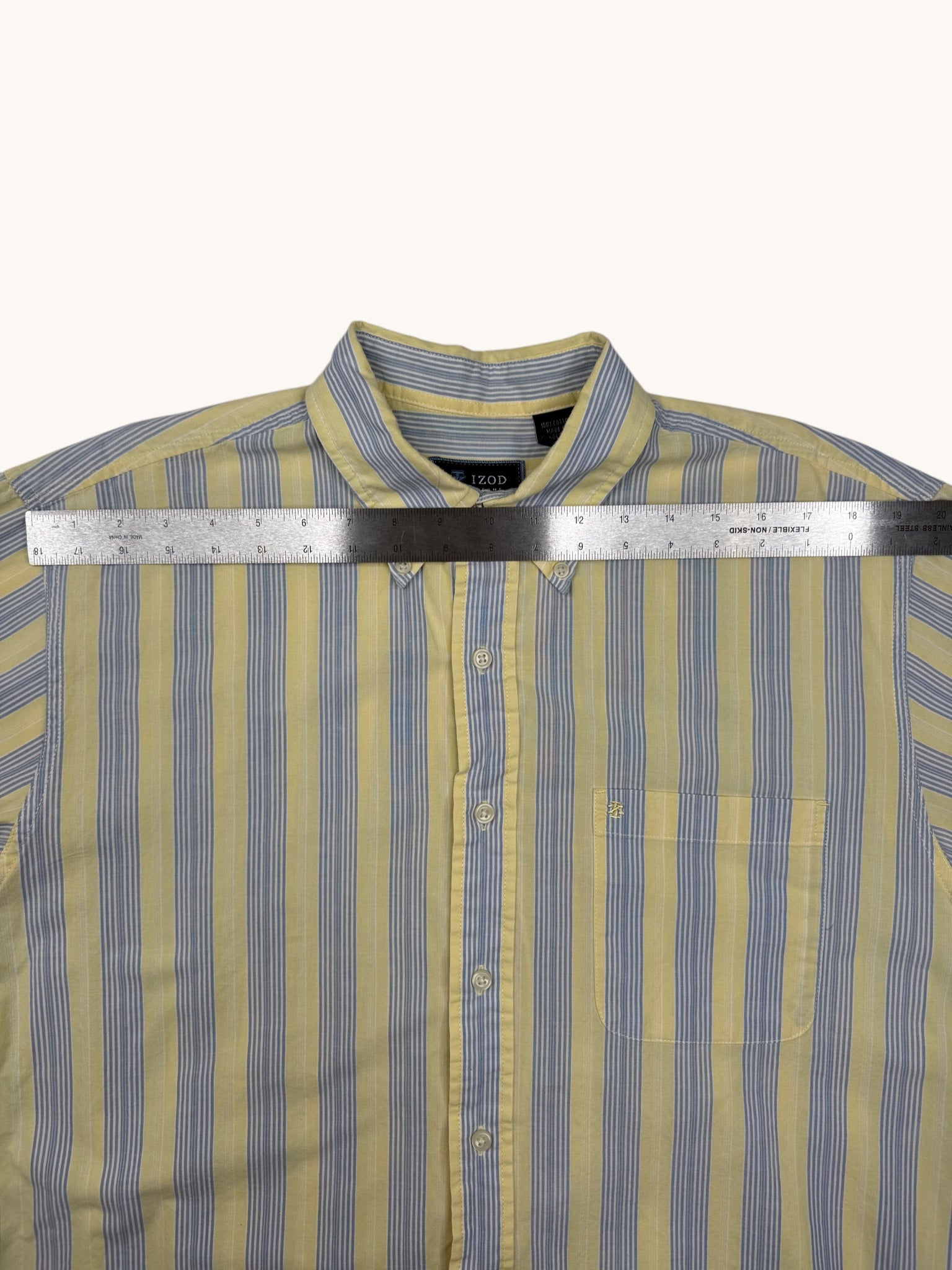 90s IZOD Striped Button Up Shirt - L