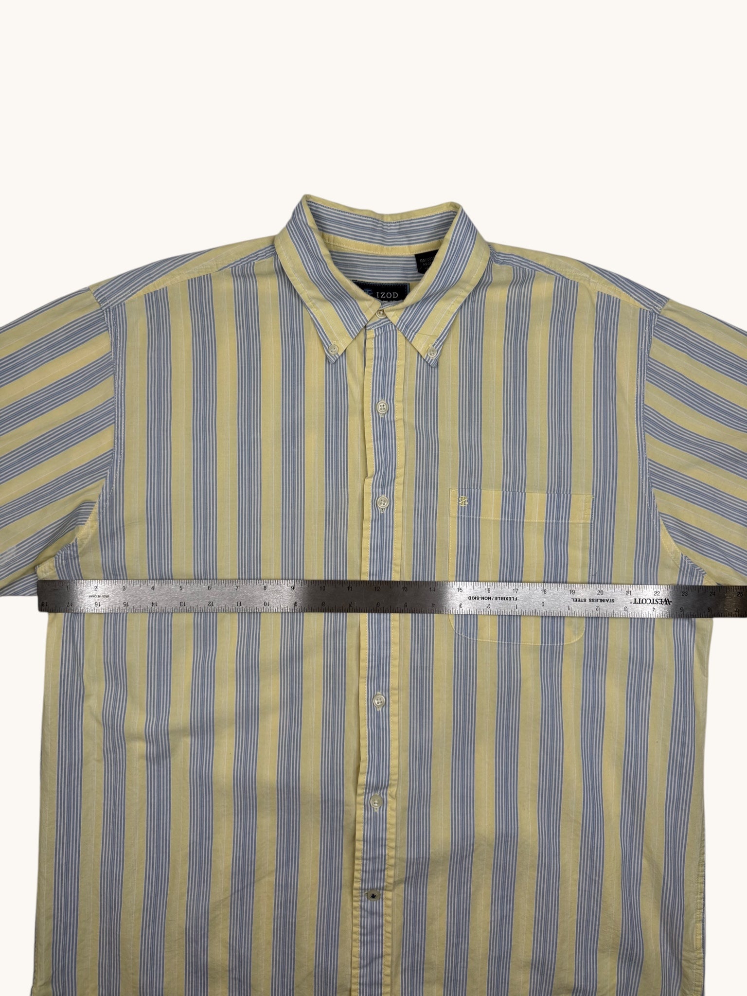 90s IZOD Striped Button Up Shirt - L