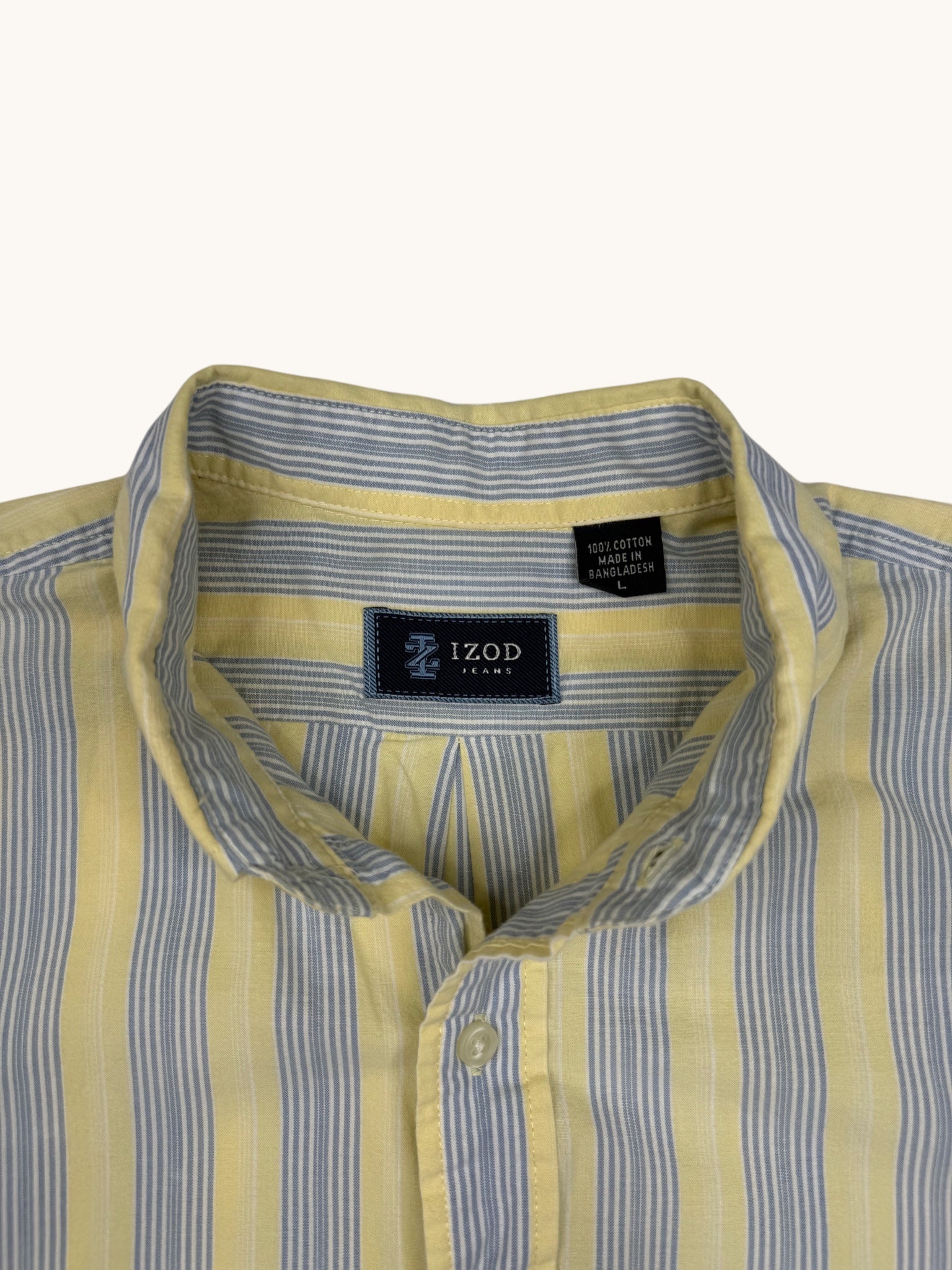90s IZOD Striped Button Up Shirt - L