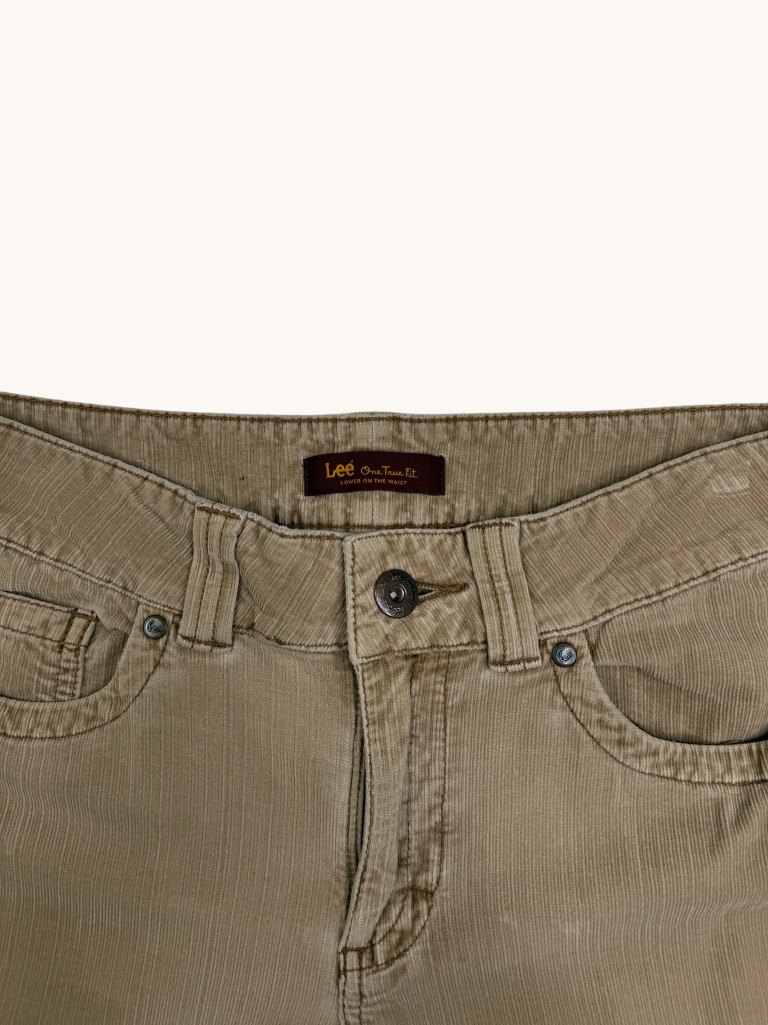 90s Lee Beige Corduroy Pants - 10