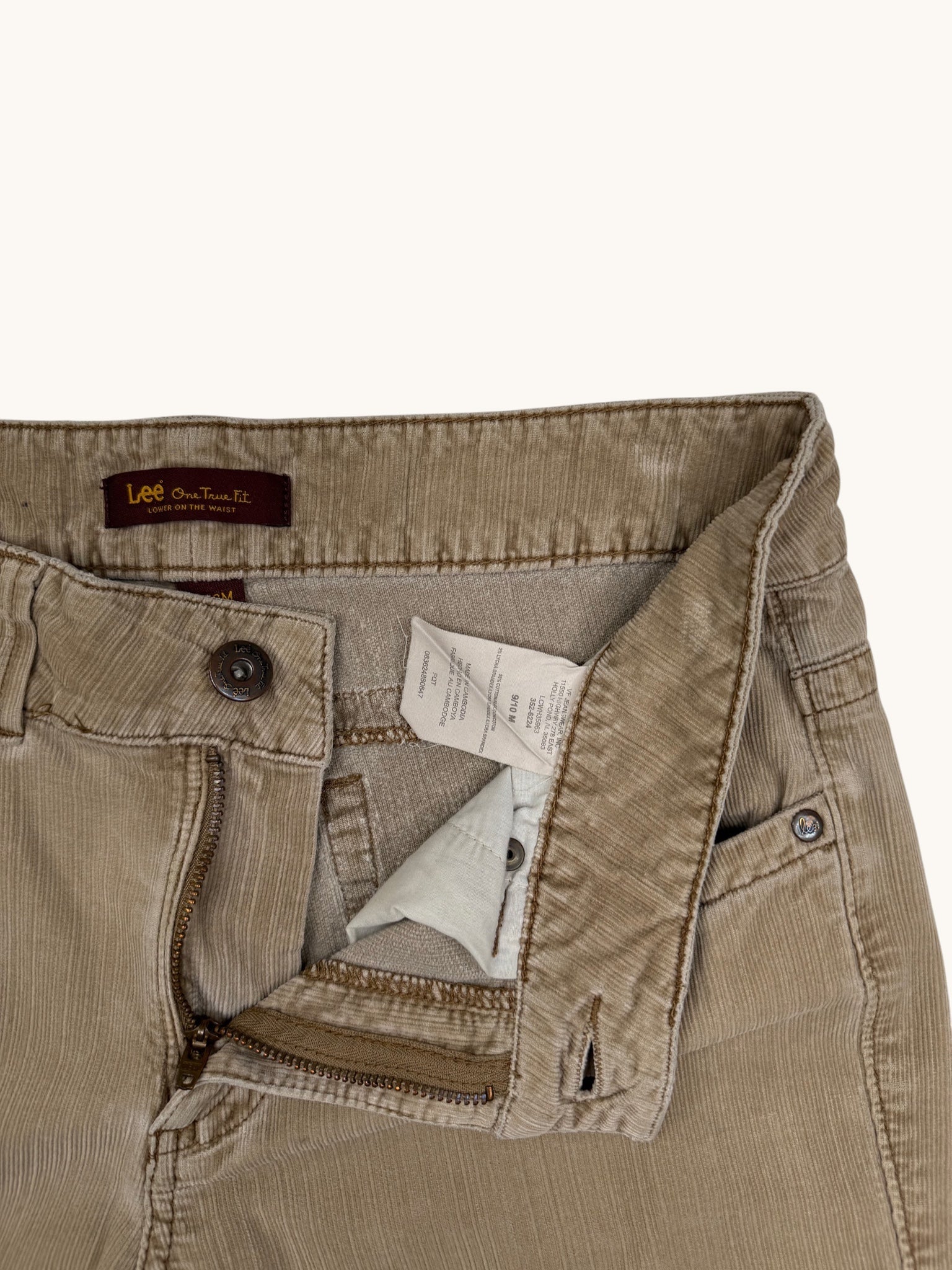 90s Lee Beige Corduroy Pants - 10