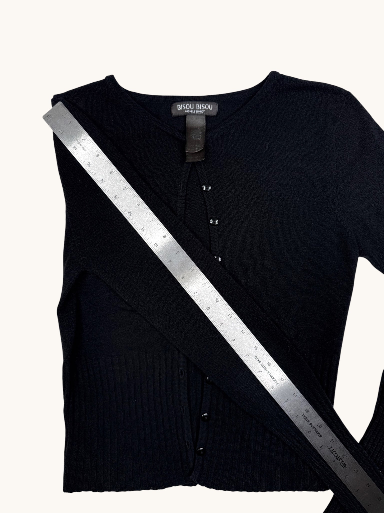 90s Bisou Bisou Black Cardigan Sweater