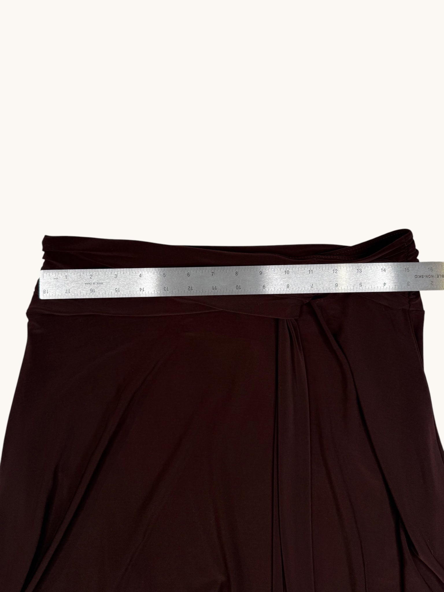 00s Vixen Brown Polyester Skirt - L