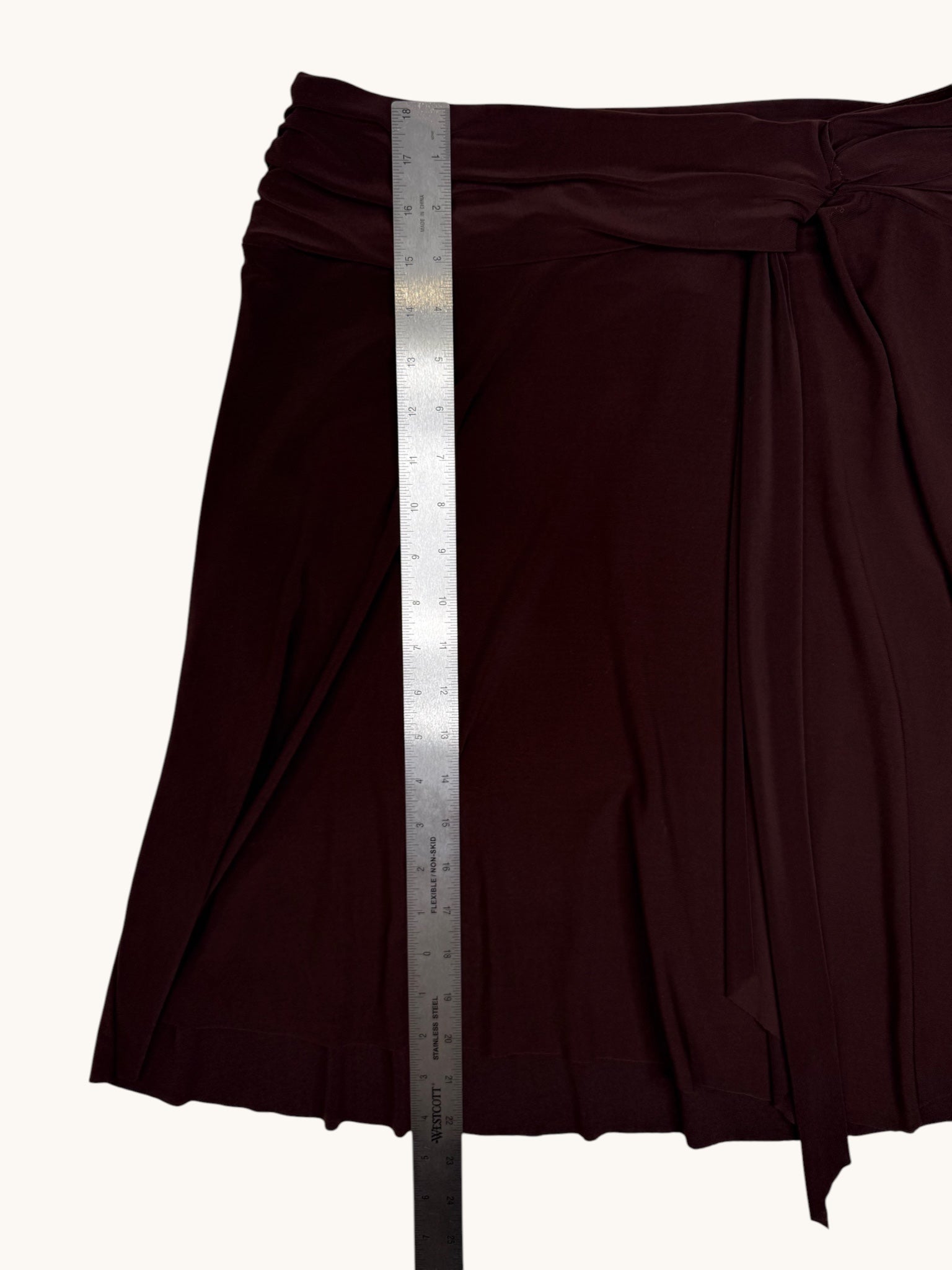 00s Vixen Brown Polyester Skirt - L