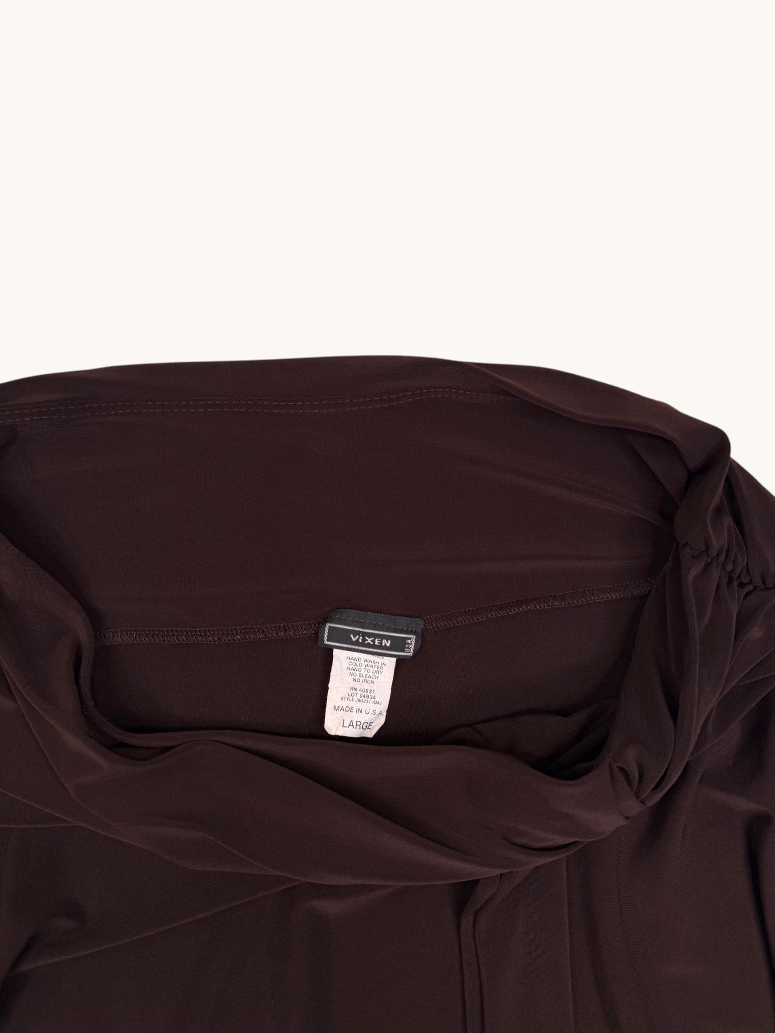 00s Vixen Brown Polyester Skirt - L