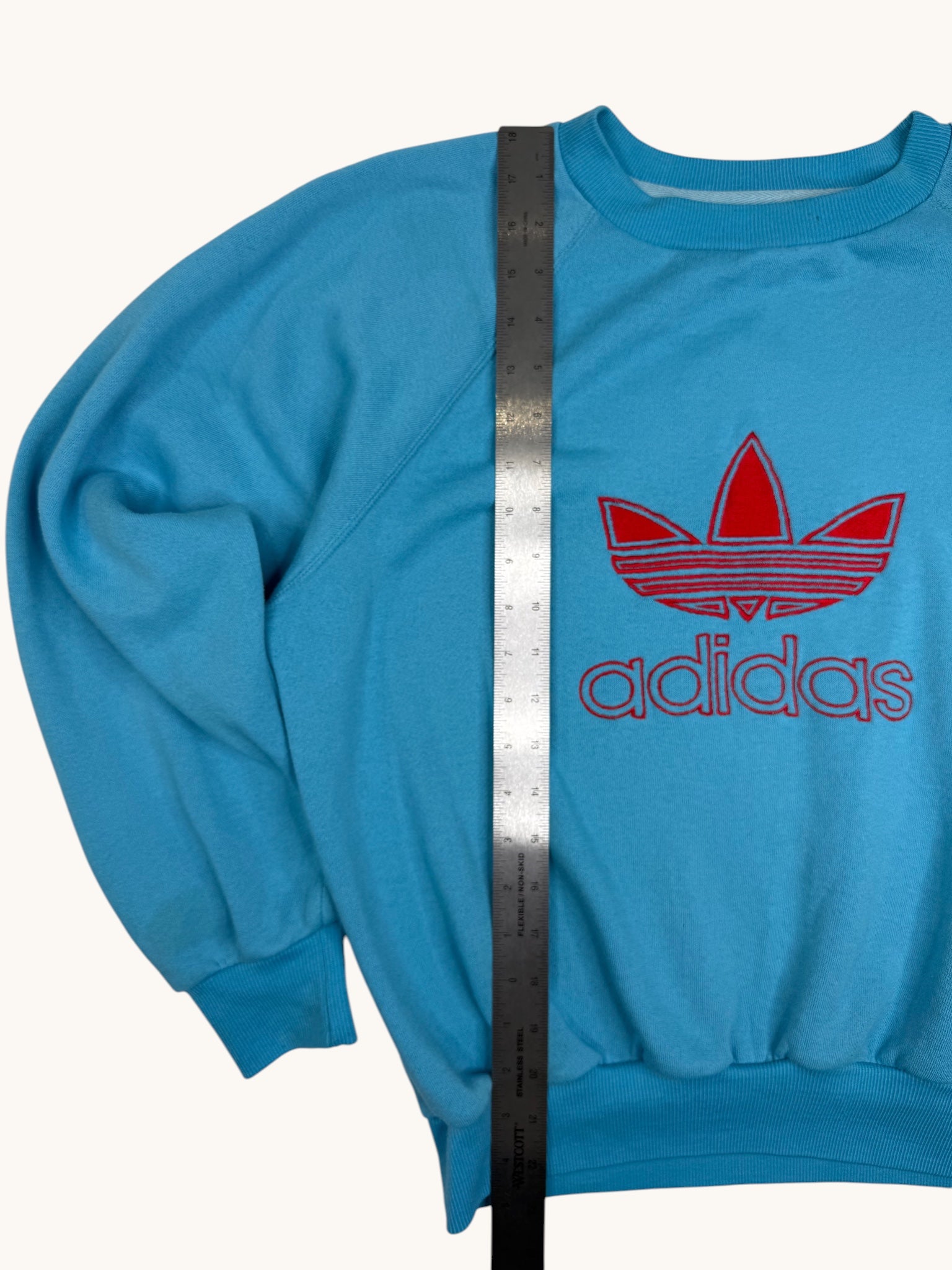 90s Adidas Blue Crewneck Sweater - M/L