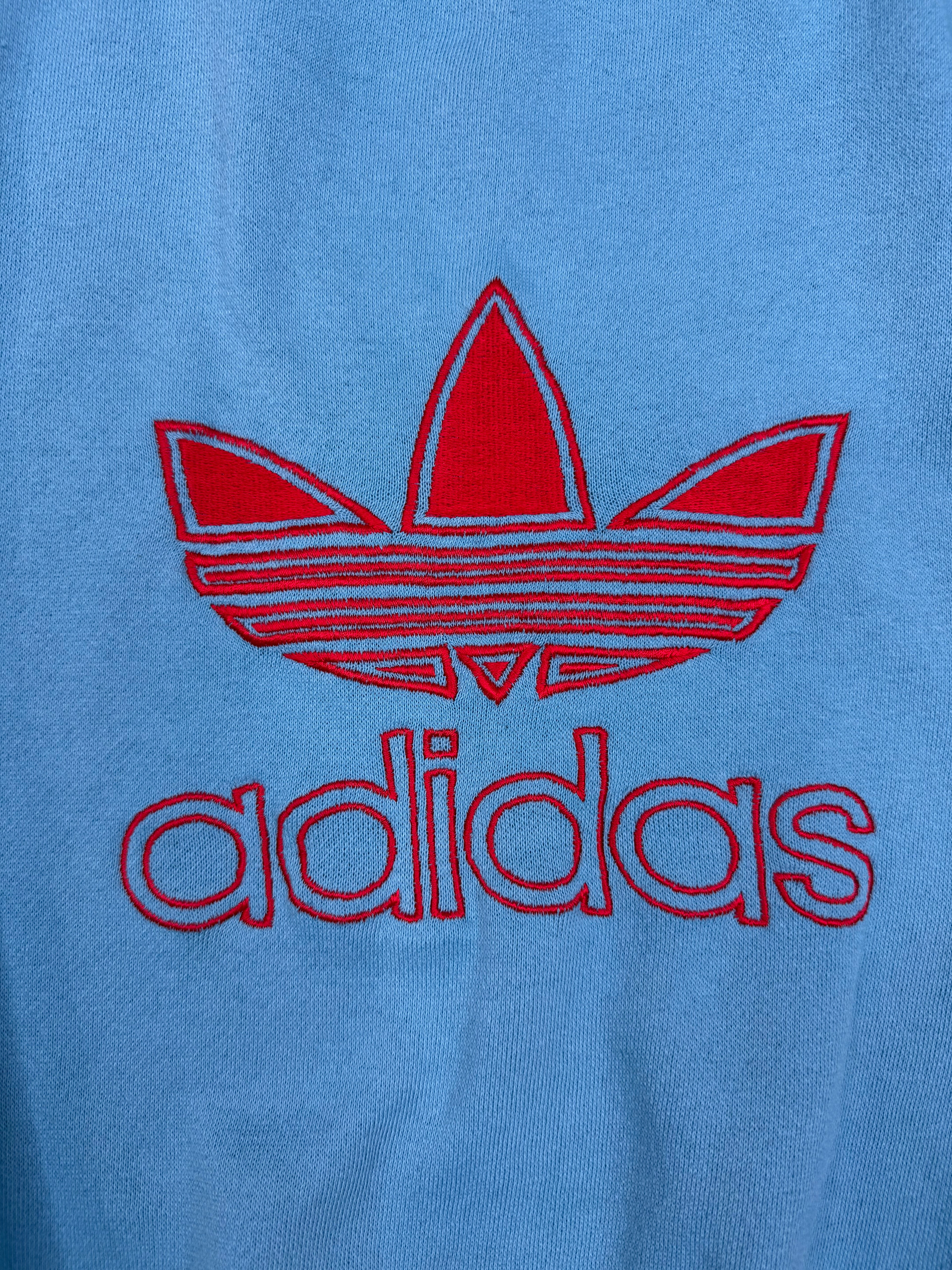 90s Adidas Blue Crewneck Sweater - M/L