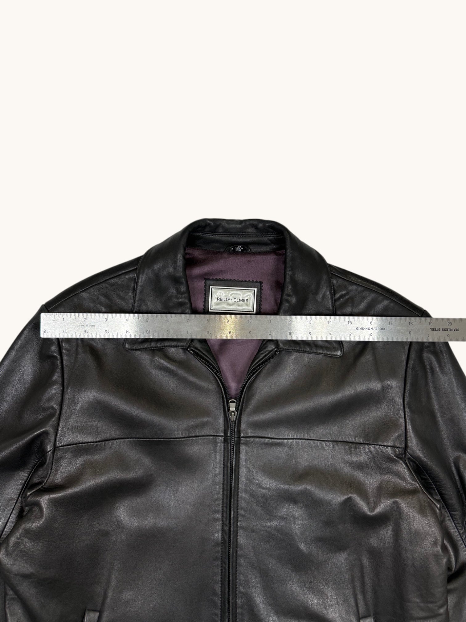 90s Reilly Olmes Collection Black Leather Jacket - M