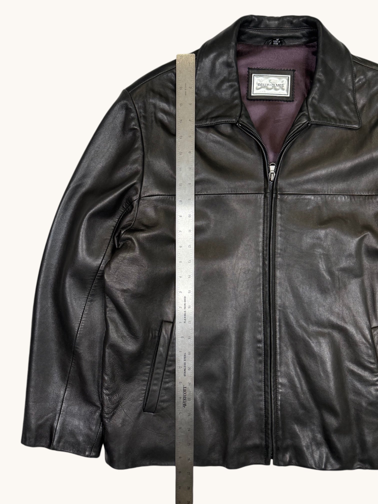 90s Reilly Olmes Collection Black Leather Jacket - M