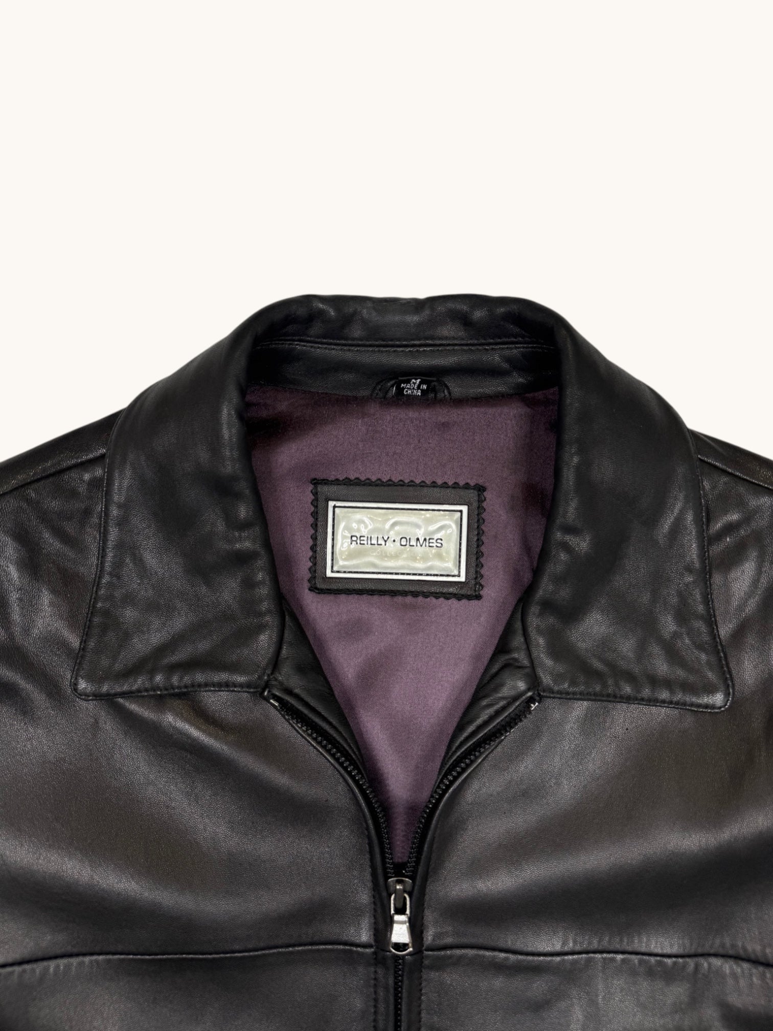 90s Reilly Olmes Collection Black Leather Jacket - M
