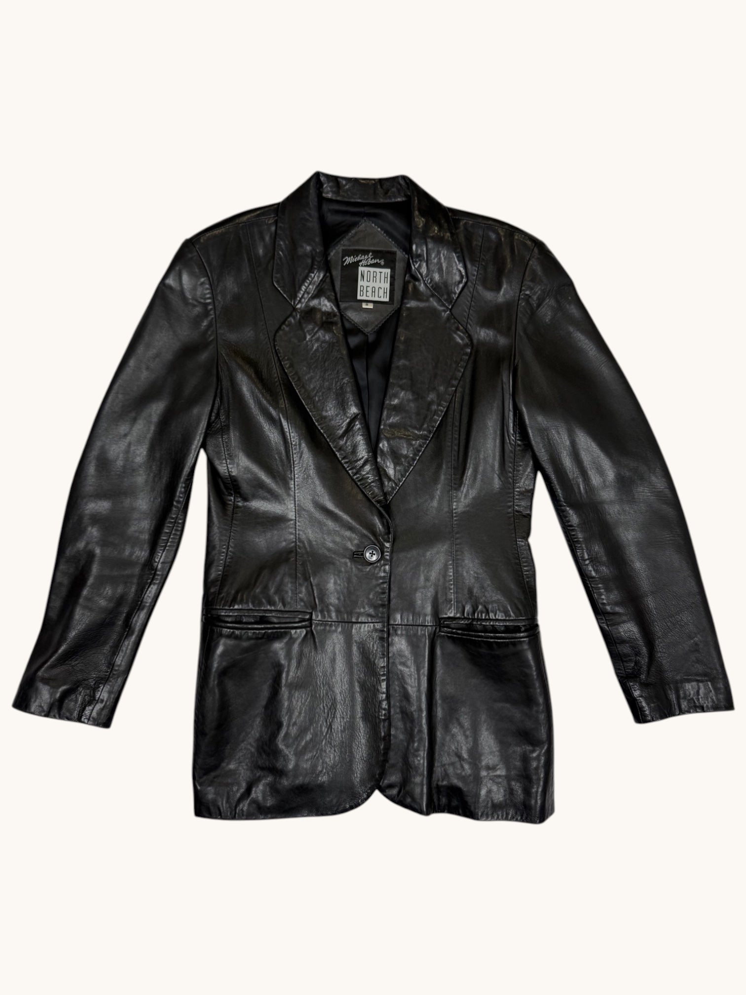 90s Michael Hoban Black Leather Jacket - 8