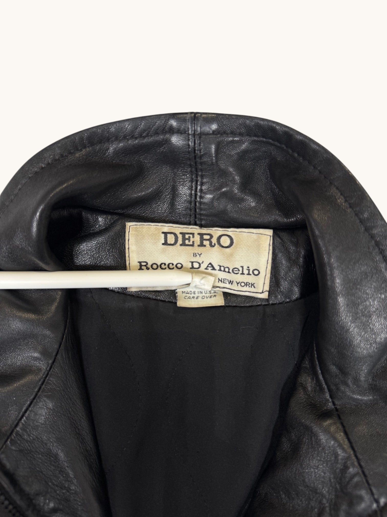 90s Dero by Rocco D'Amelio Black Leather Jacket - M