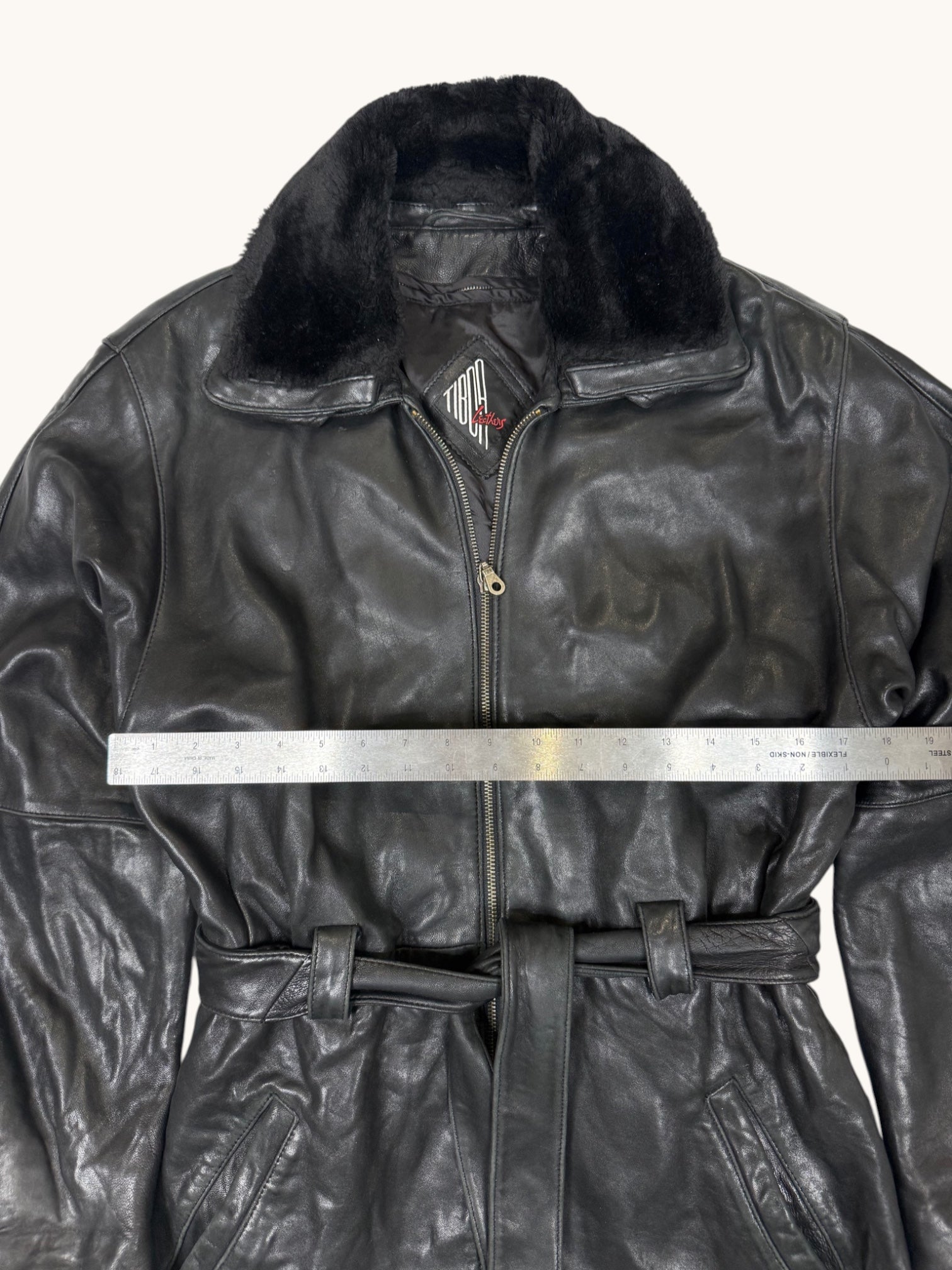 00s Tiboa Leathers Black Leather Jacket - M