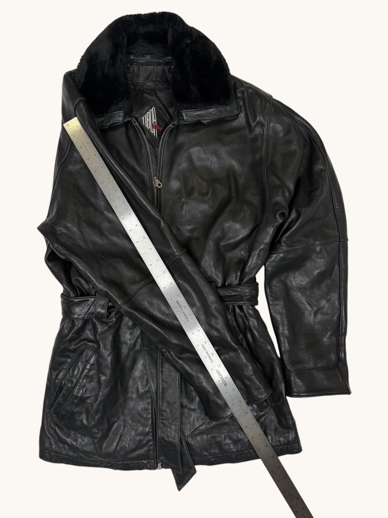 00s Tiboa Leathers Black Leather Jacket - M