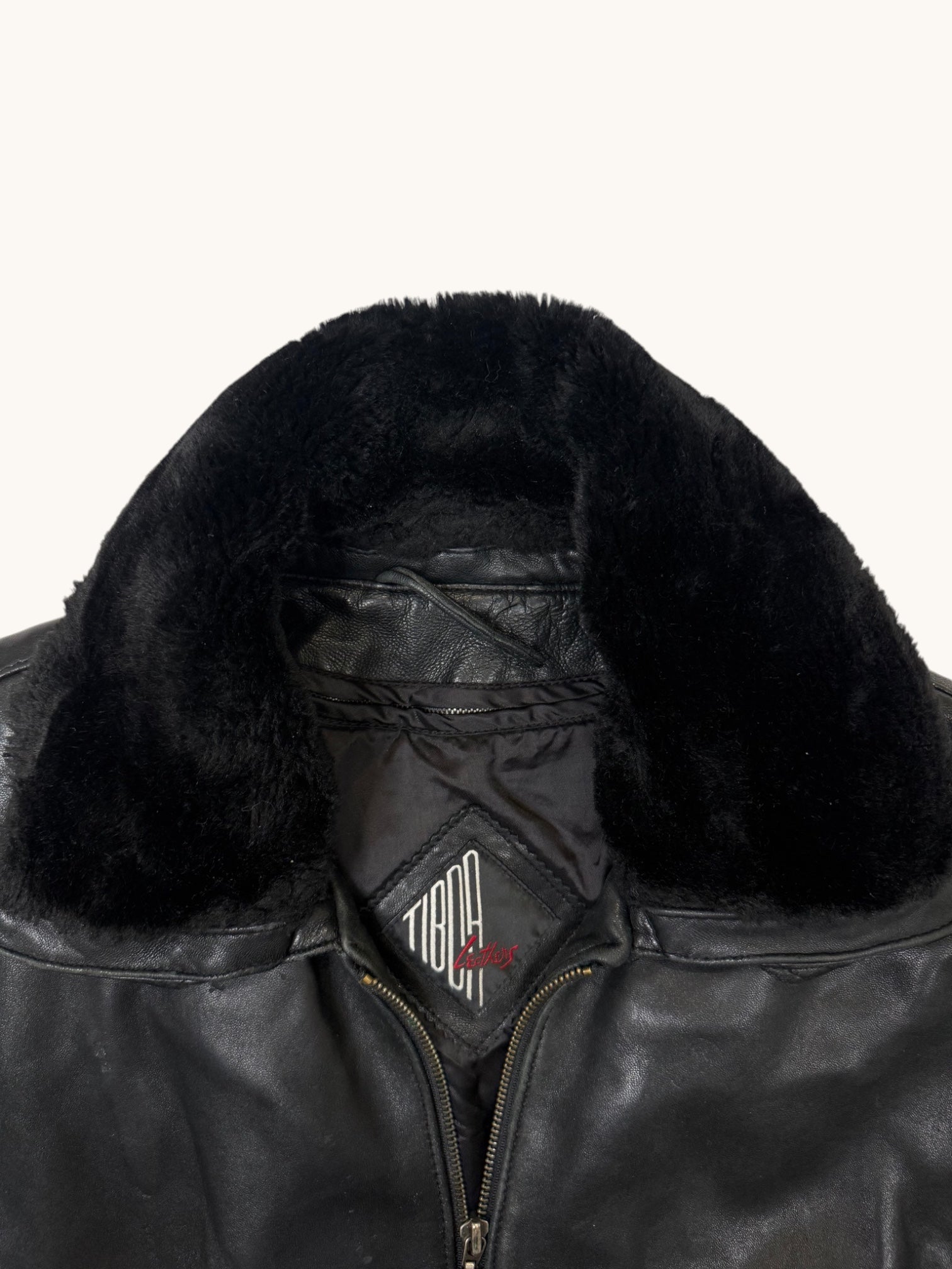 00s Tiboa Leathers Black Leather Jacket - M