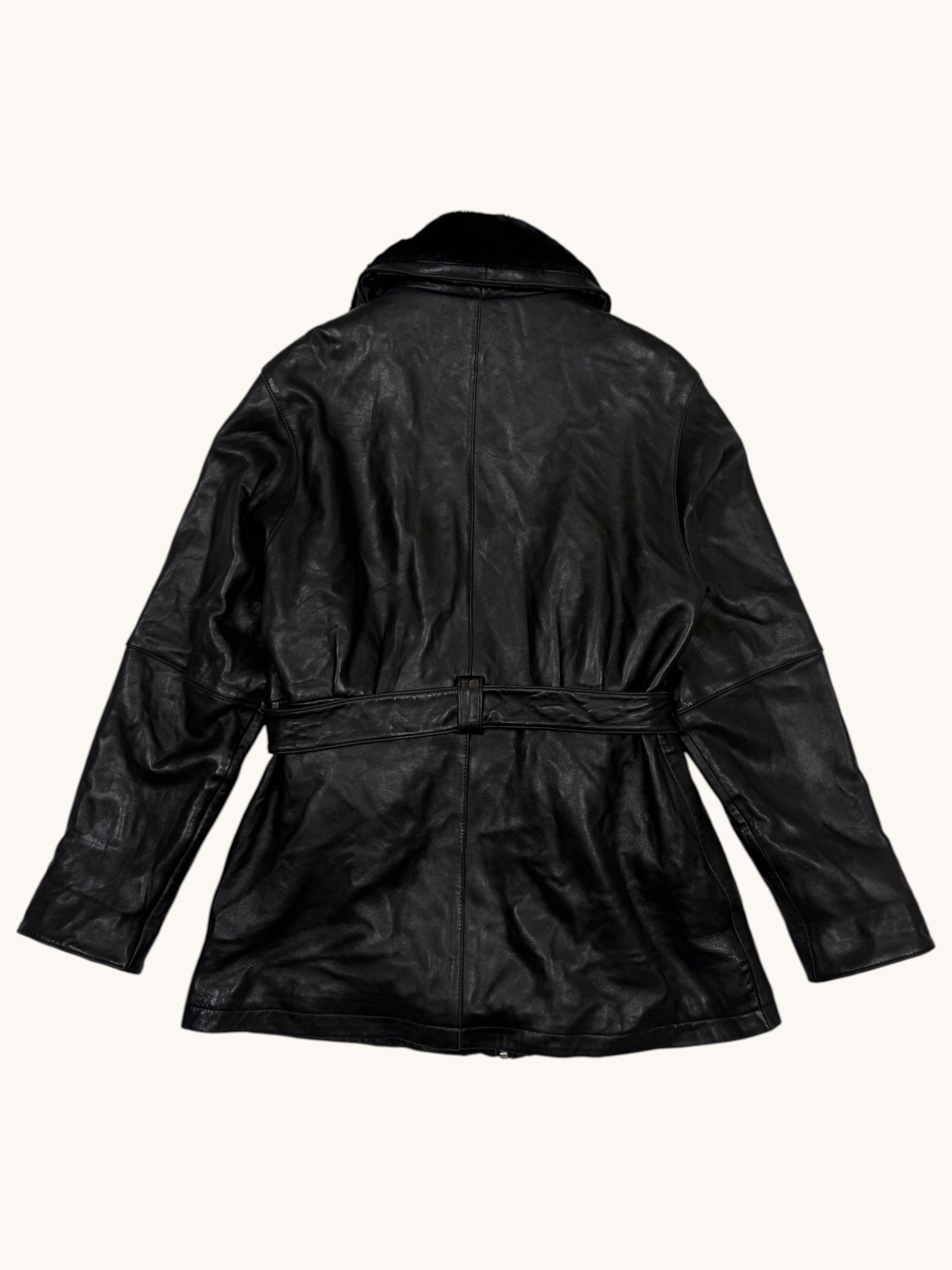 00s Tiboa Leathers Black Leather Jacket - M