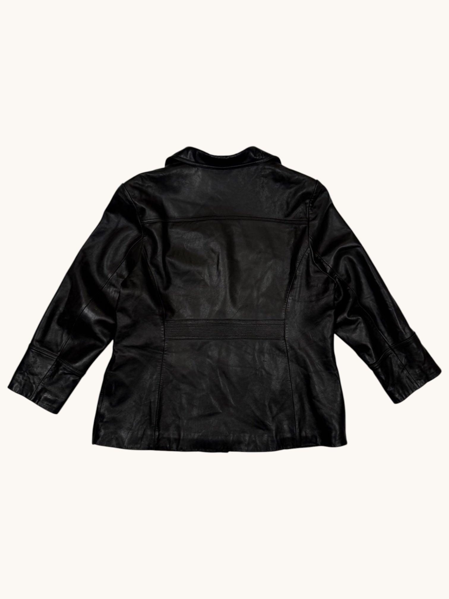00s Gallery Woman Black Leather Jacket