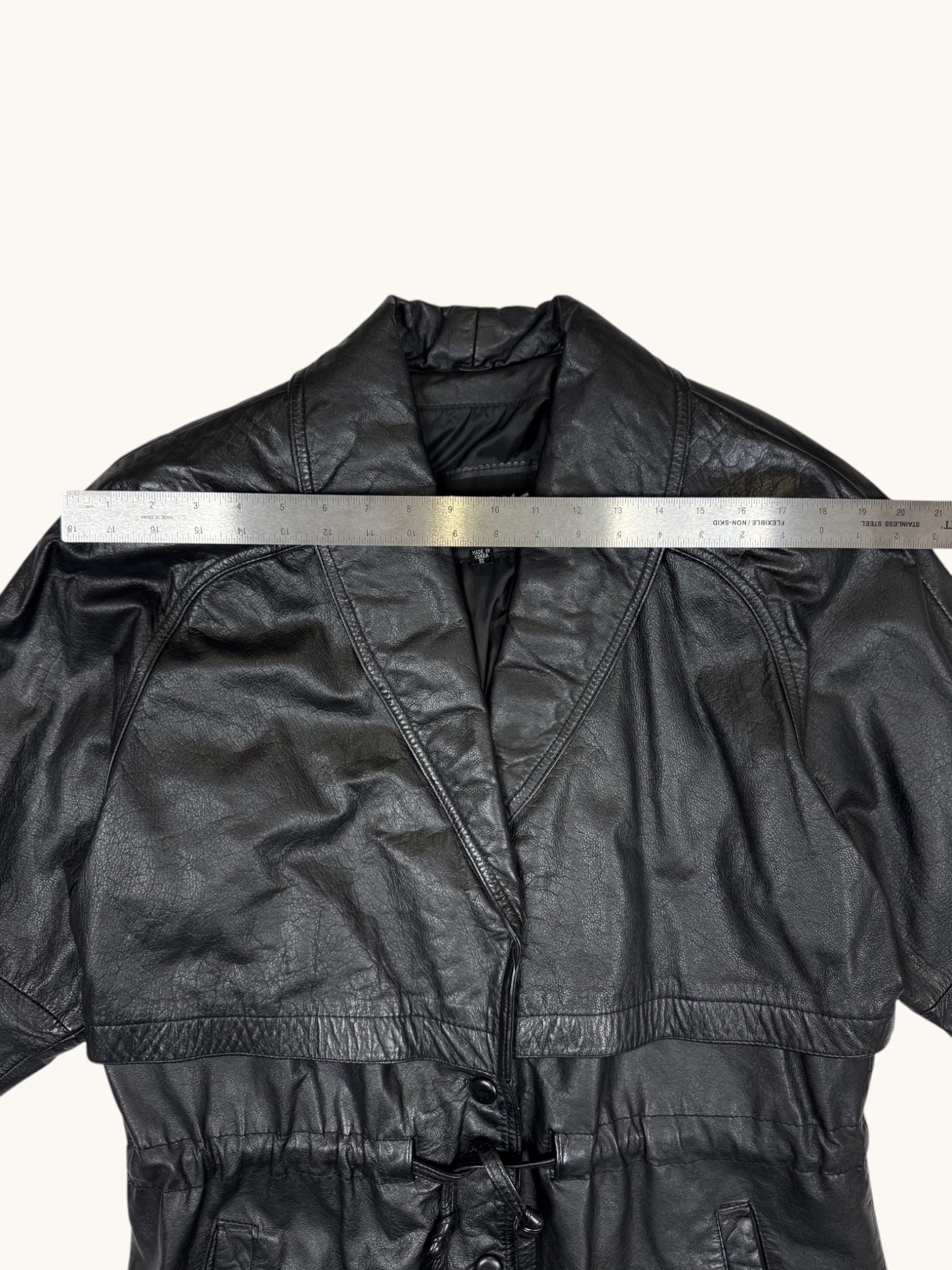 90s Wilsons Leather Black Leather Jacket - S