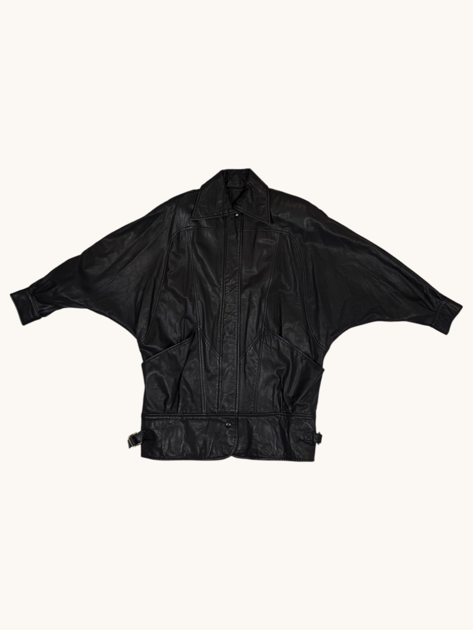 90s Gino di Giorgio Black Leather Jacket - M