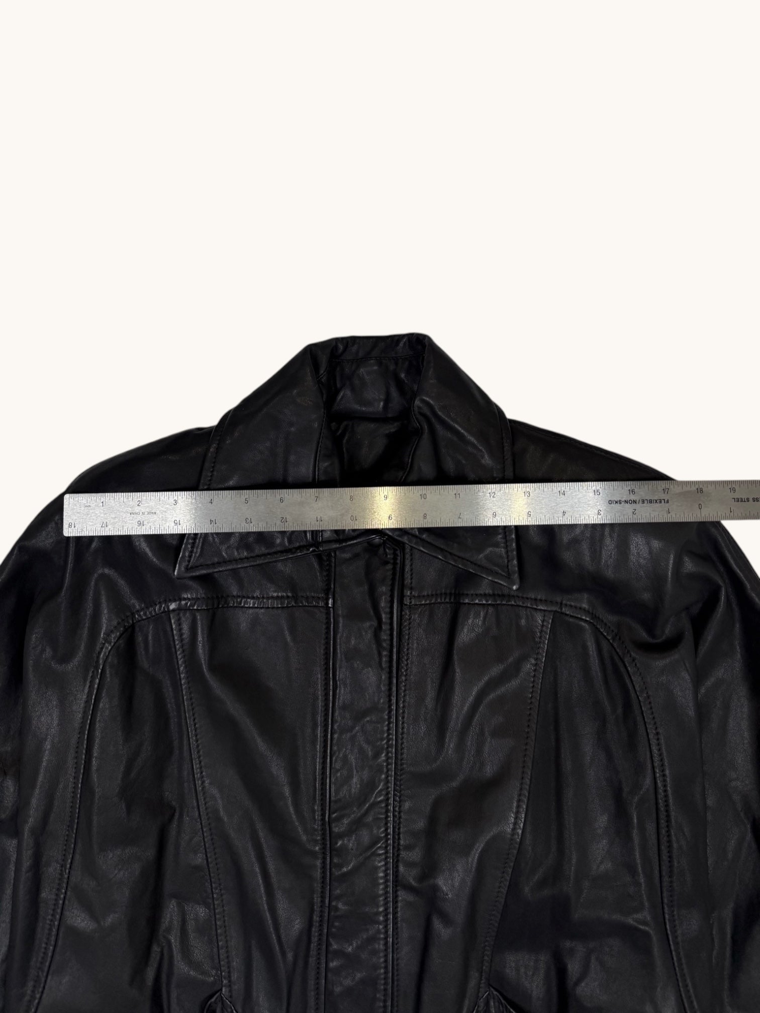 90s Gino di Giorgio Black Leather Jacket - M