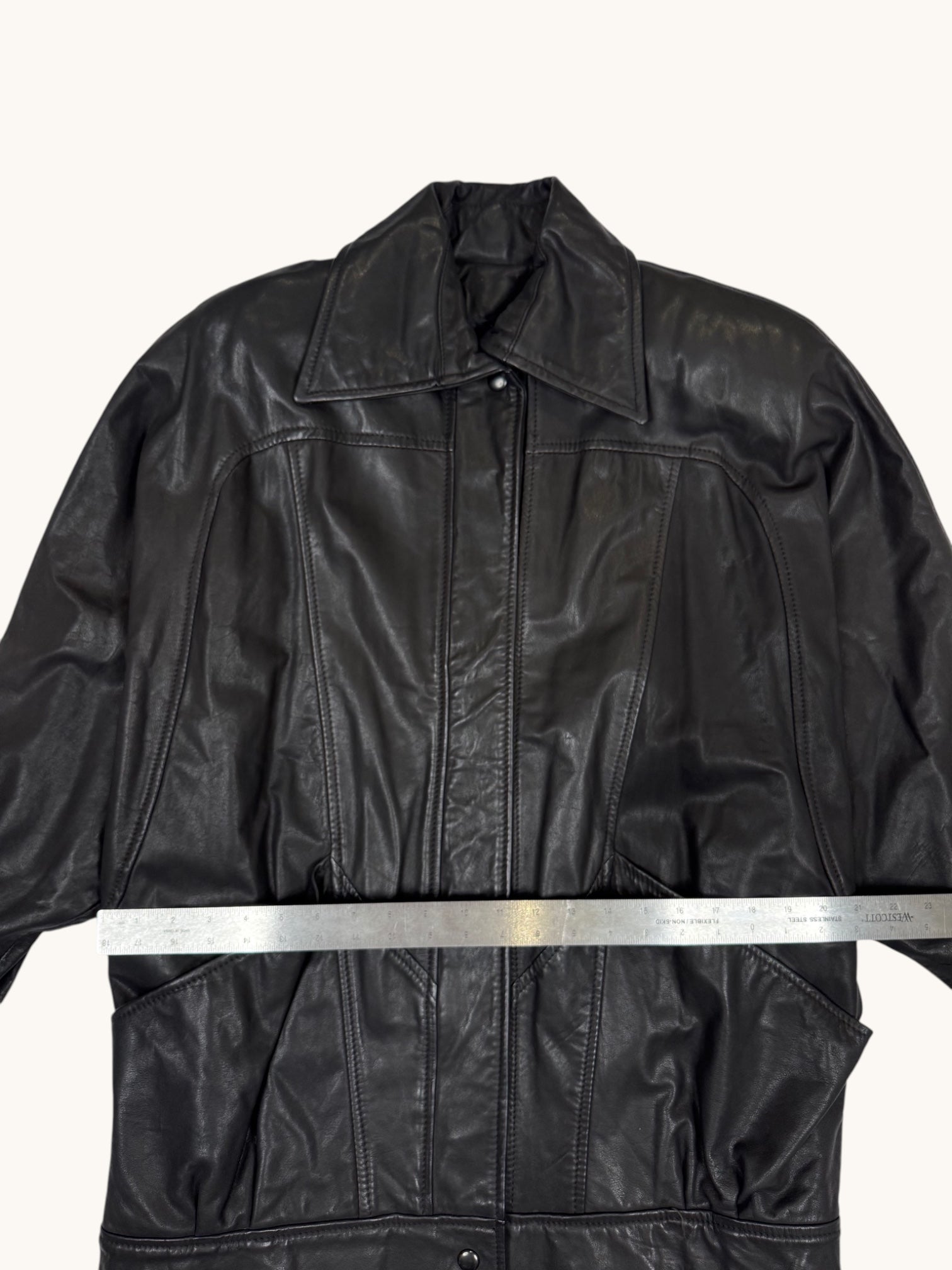 90s Gino di Giorgio Black Leather Jacket - M
