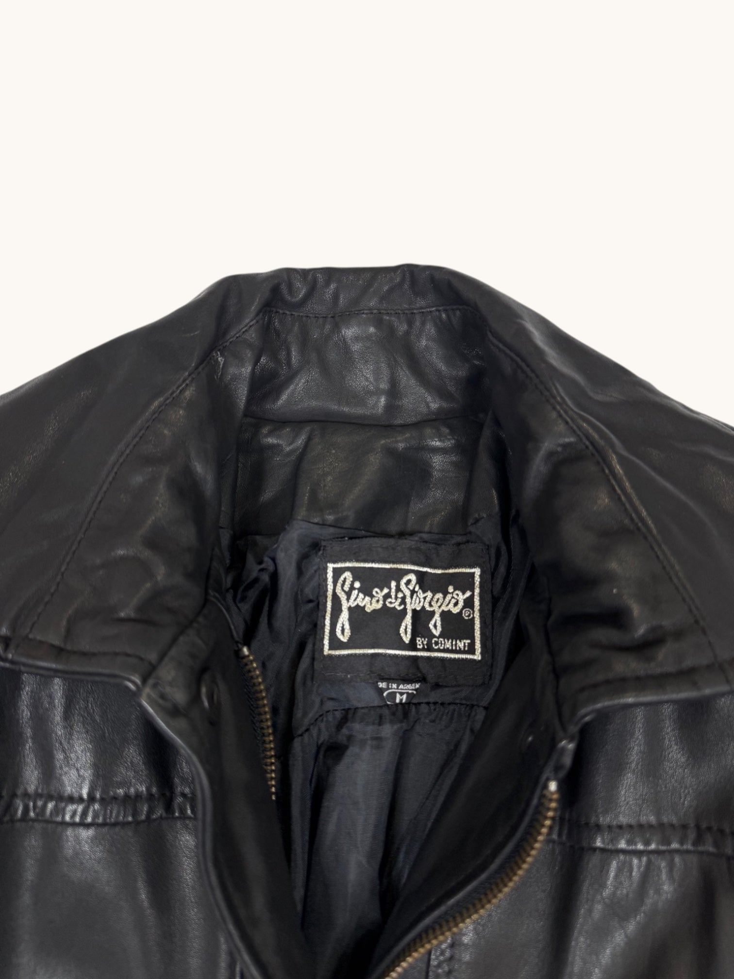 90s Gino di Giorgio Black Leather Jacket - M