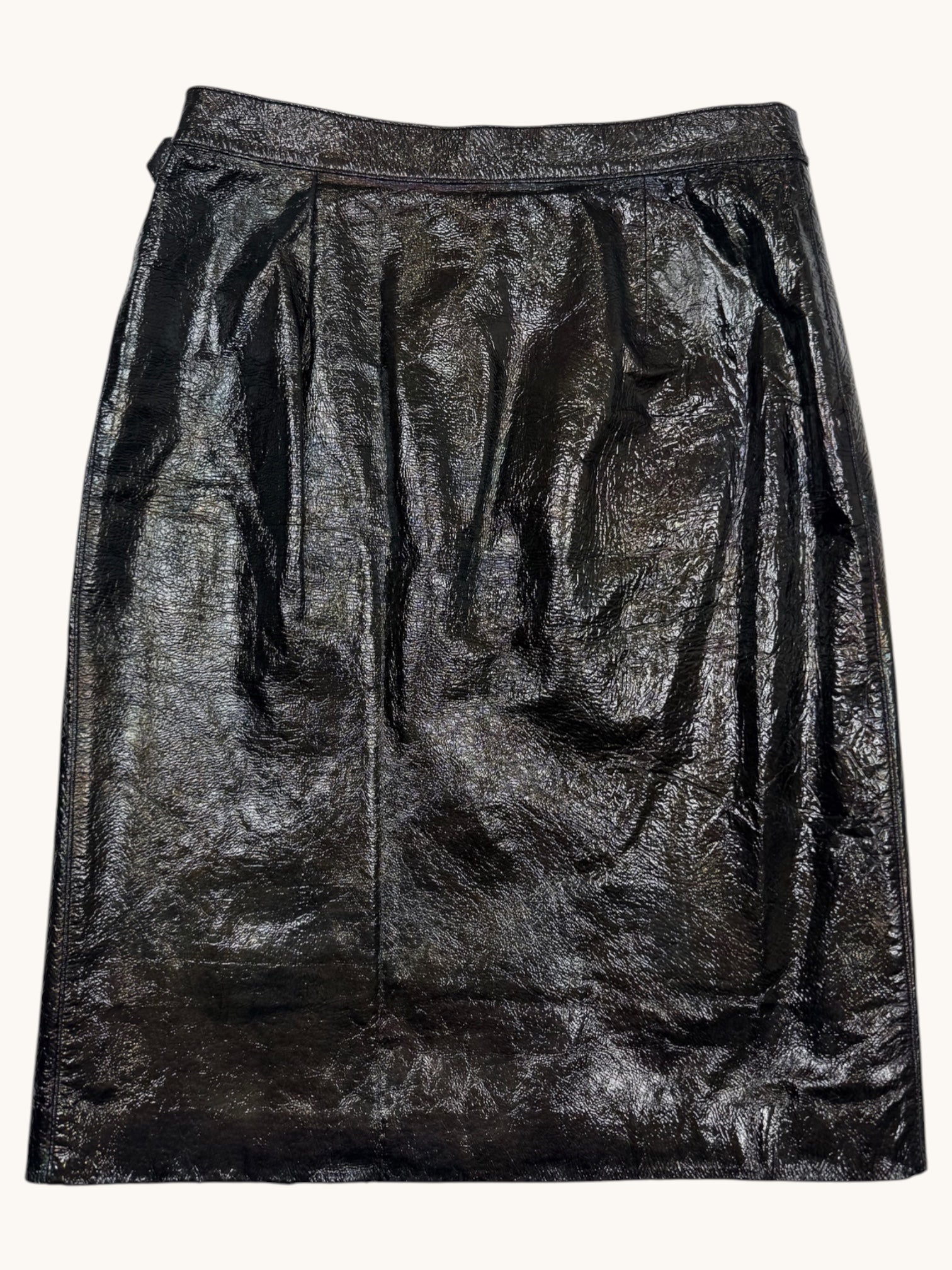 90s Fendi Multicolor Leather Skirt - 40