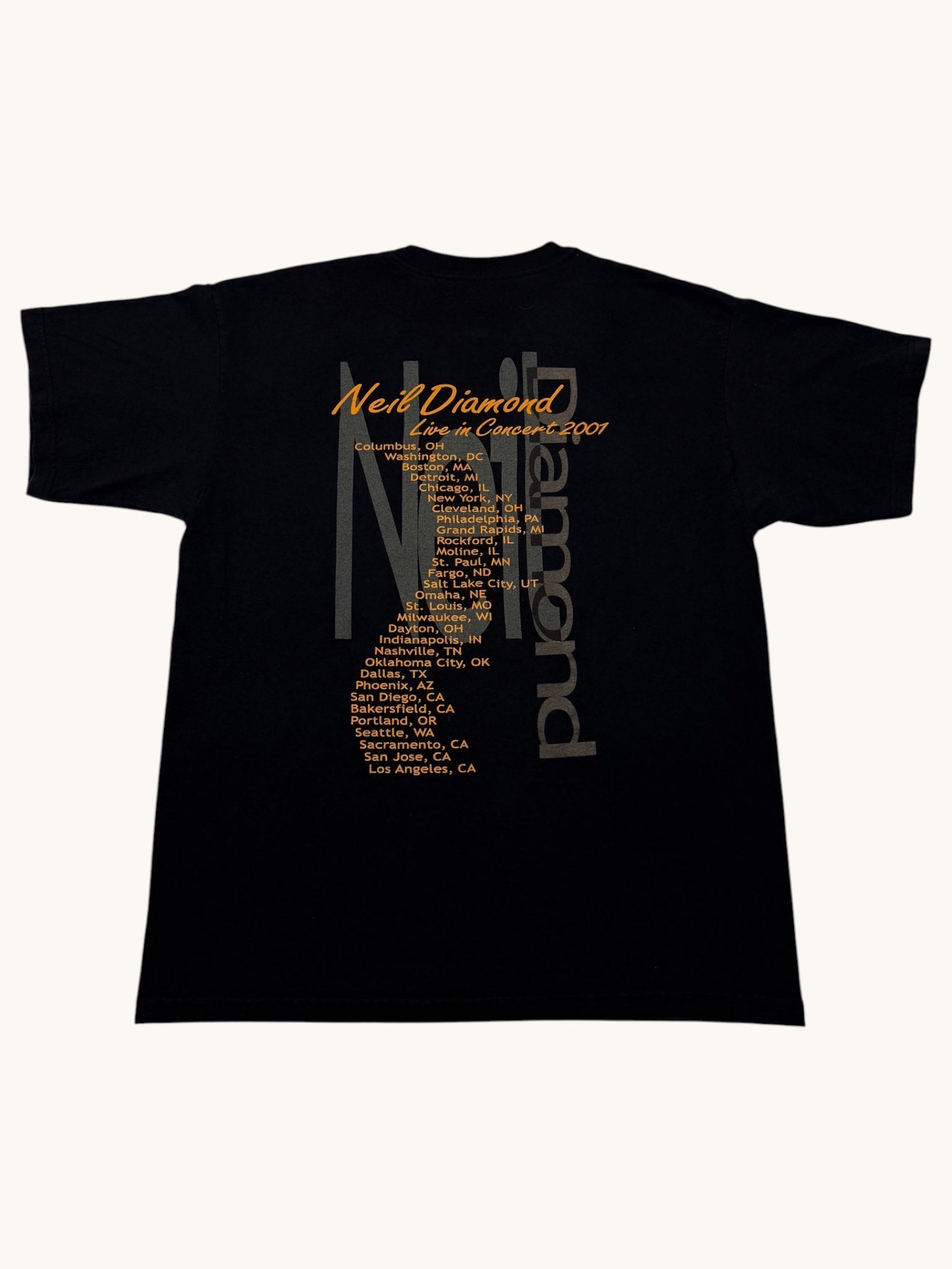 00s Gildan Black Neil Diamond Tour Tee - L