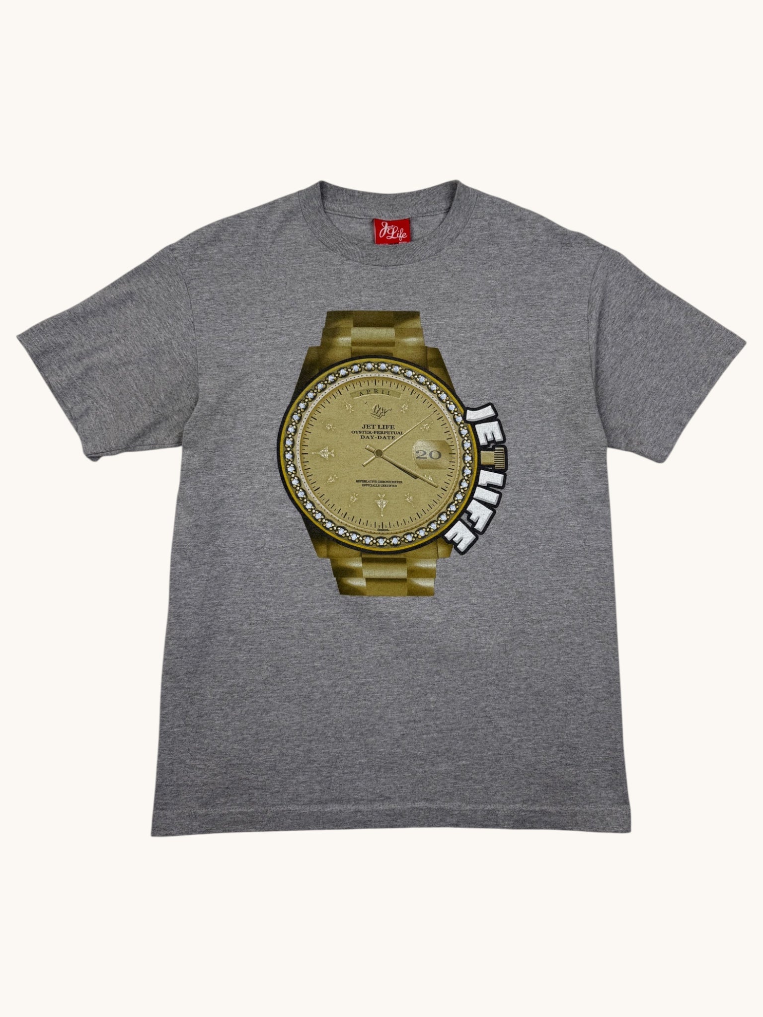 00s Jet Life Gray Clock Graphic Tee - M