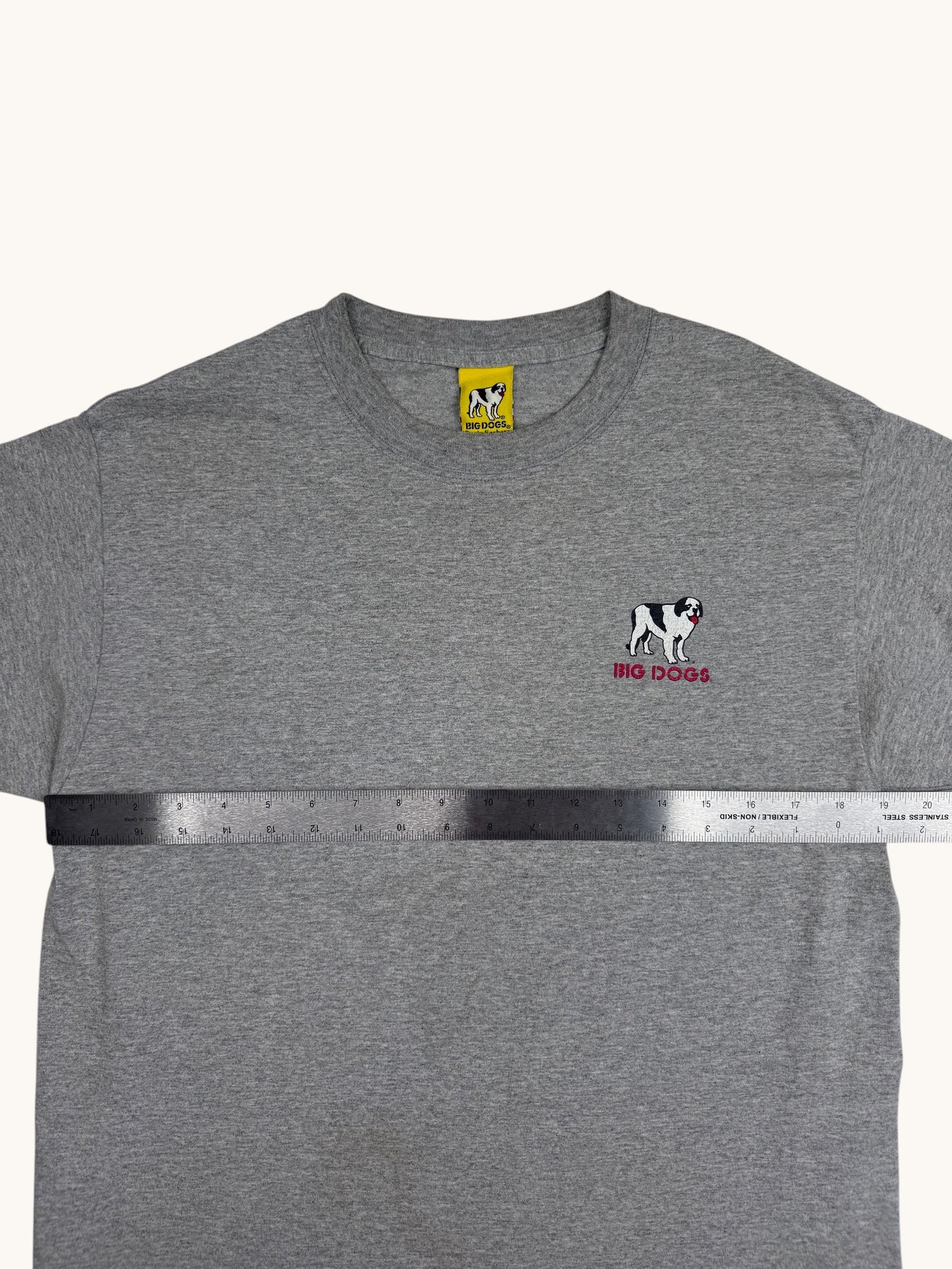90s Big Dogs Gray Graphic Tee - M
