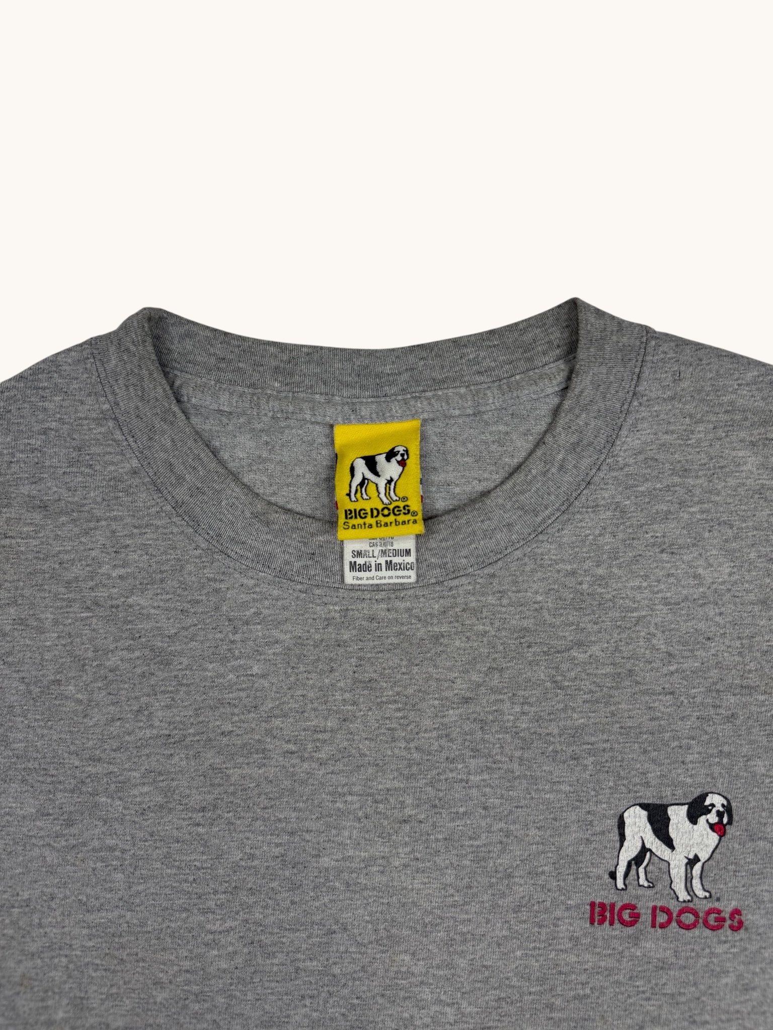 90s Big Dogs Gray Graphic Tee - M
