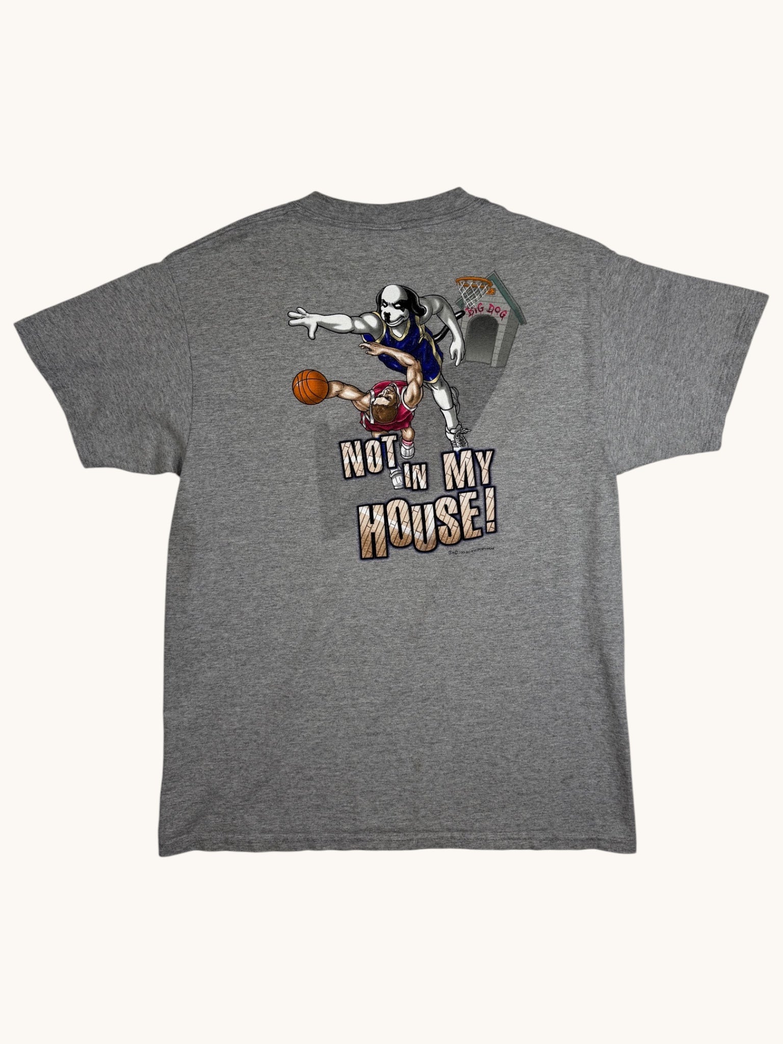 90s Big Dogs Gray Graphic Tee - M