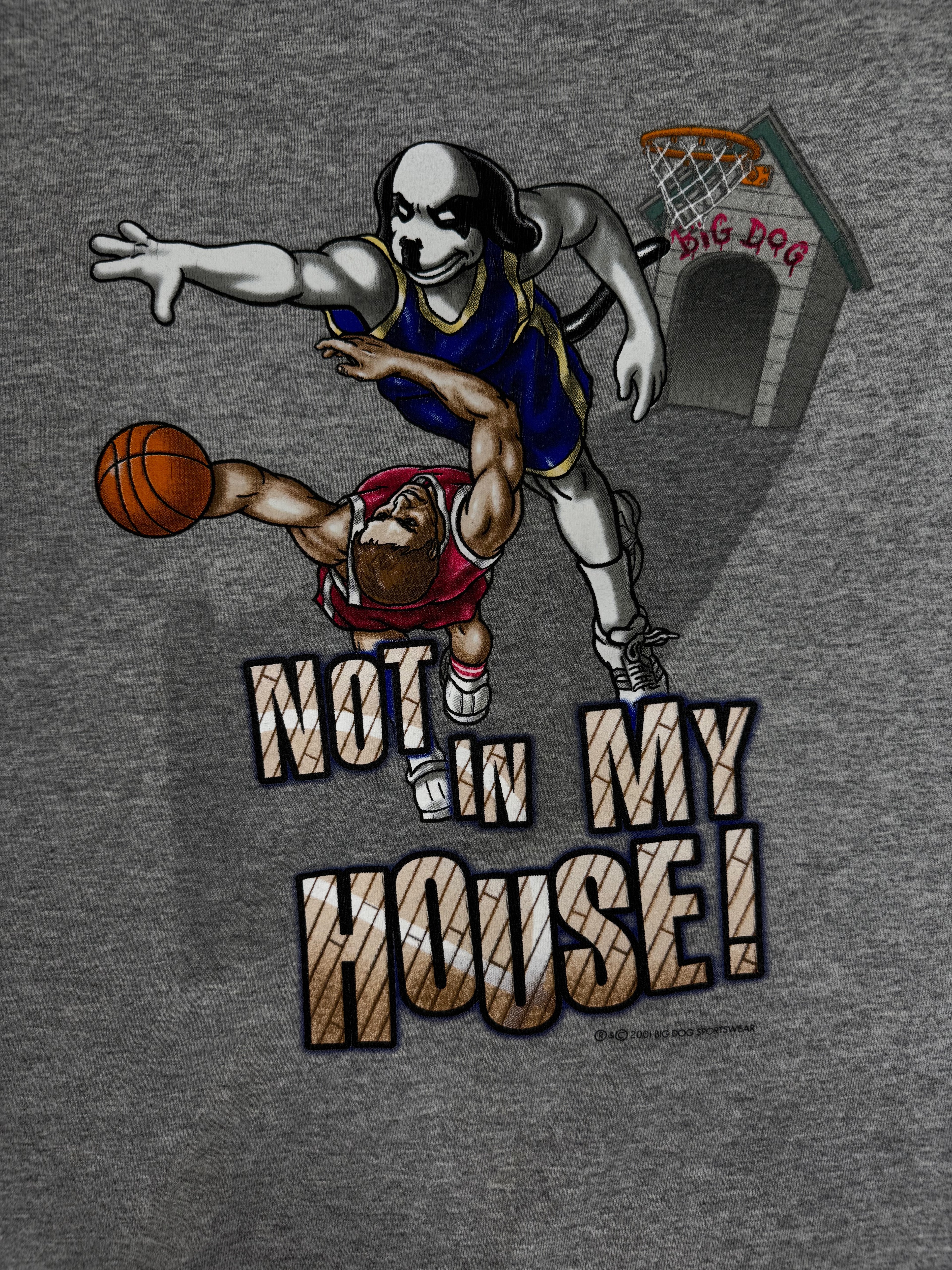 90s Big Dogs Gray Graphic Tee - M