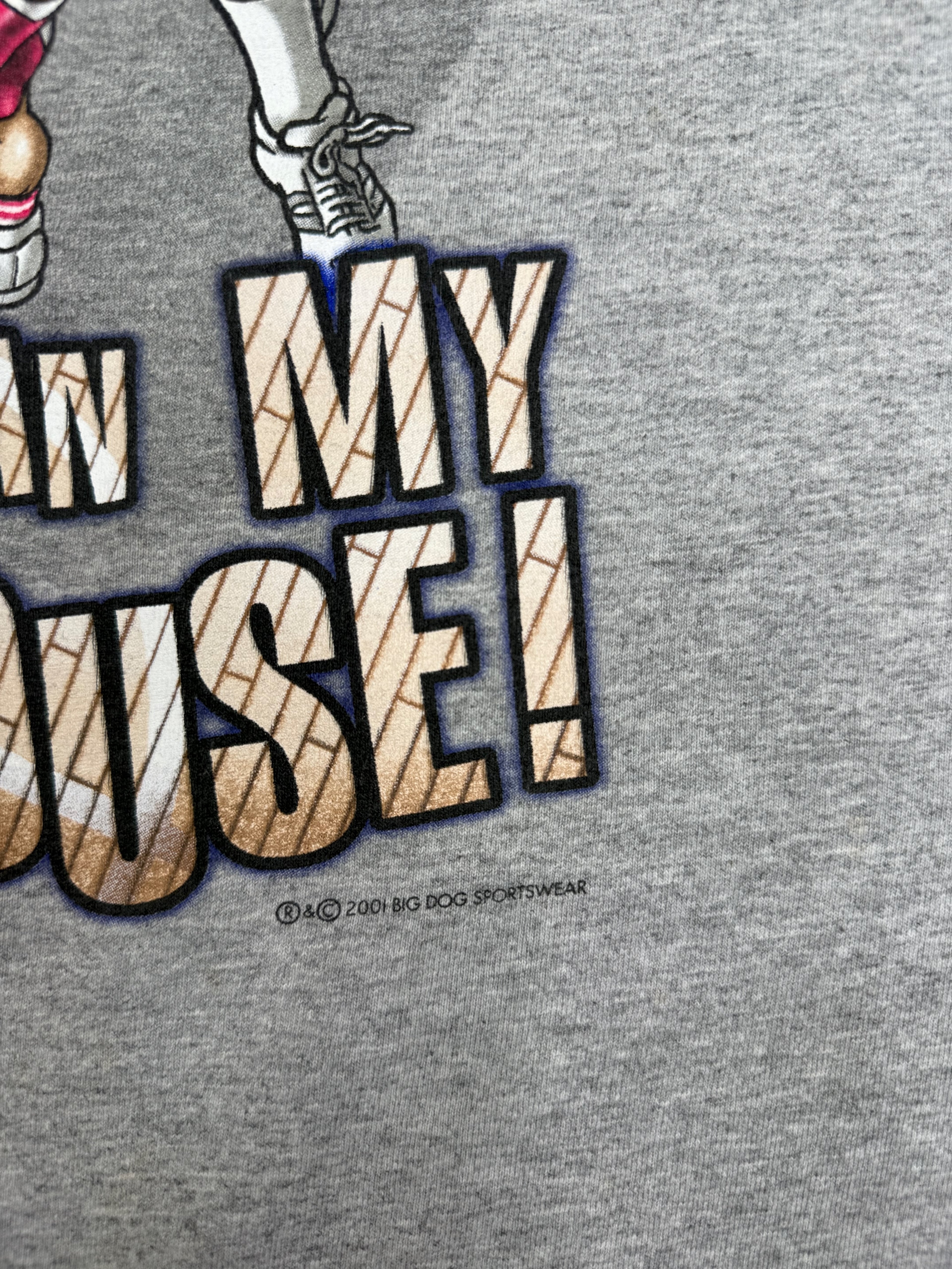 90s Big Dogs Gray Graphic Tee - M