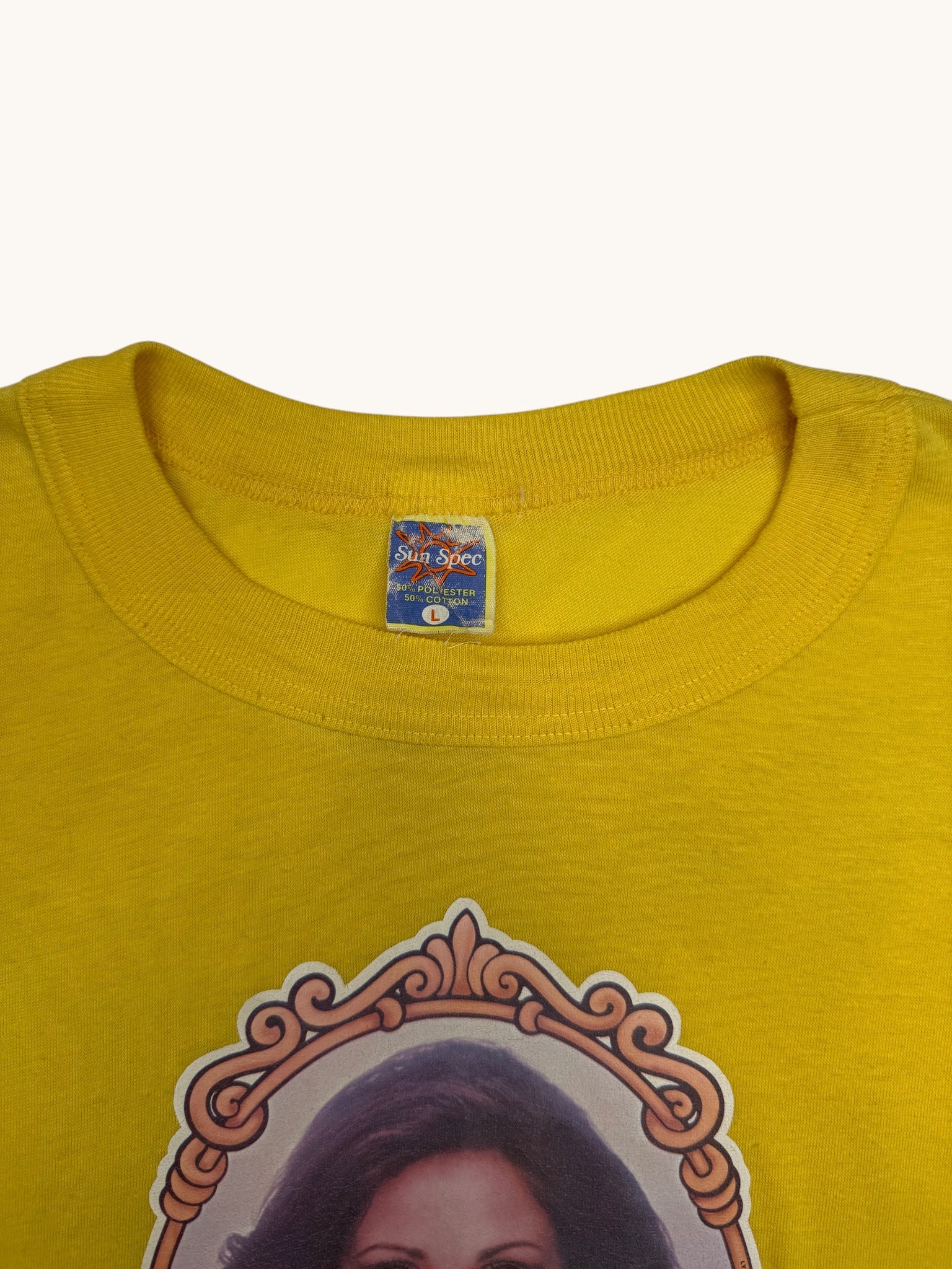 70s Sun Spec Yellow Wonder Woman Graphic Tee - L