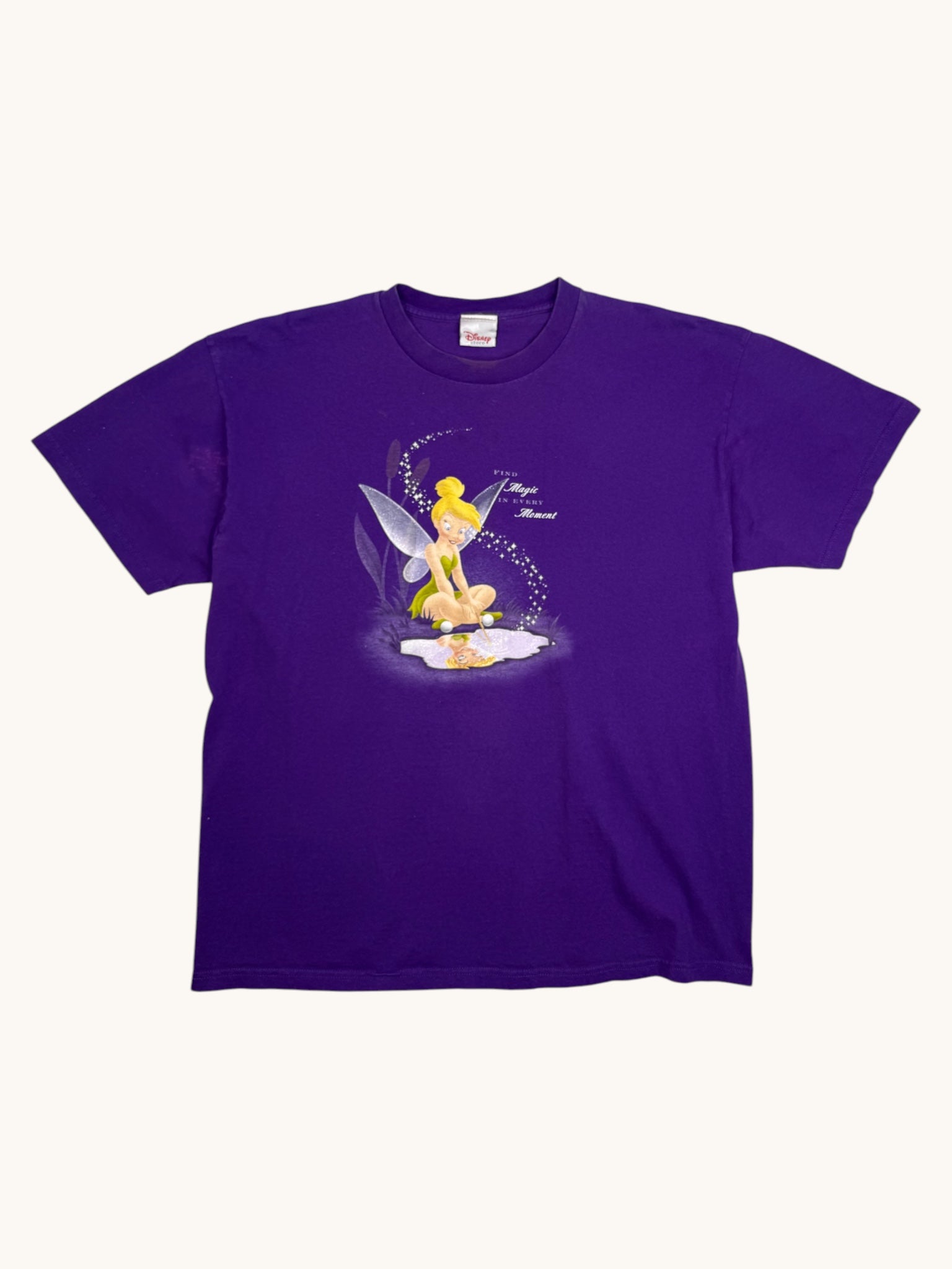 90s Disney Store Purple Tinkerbell Graphic Tee - XL